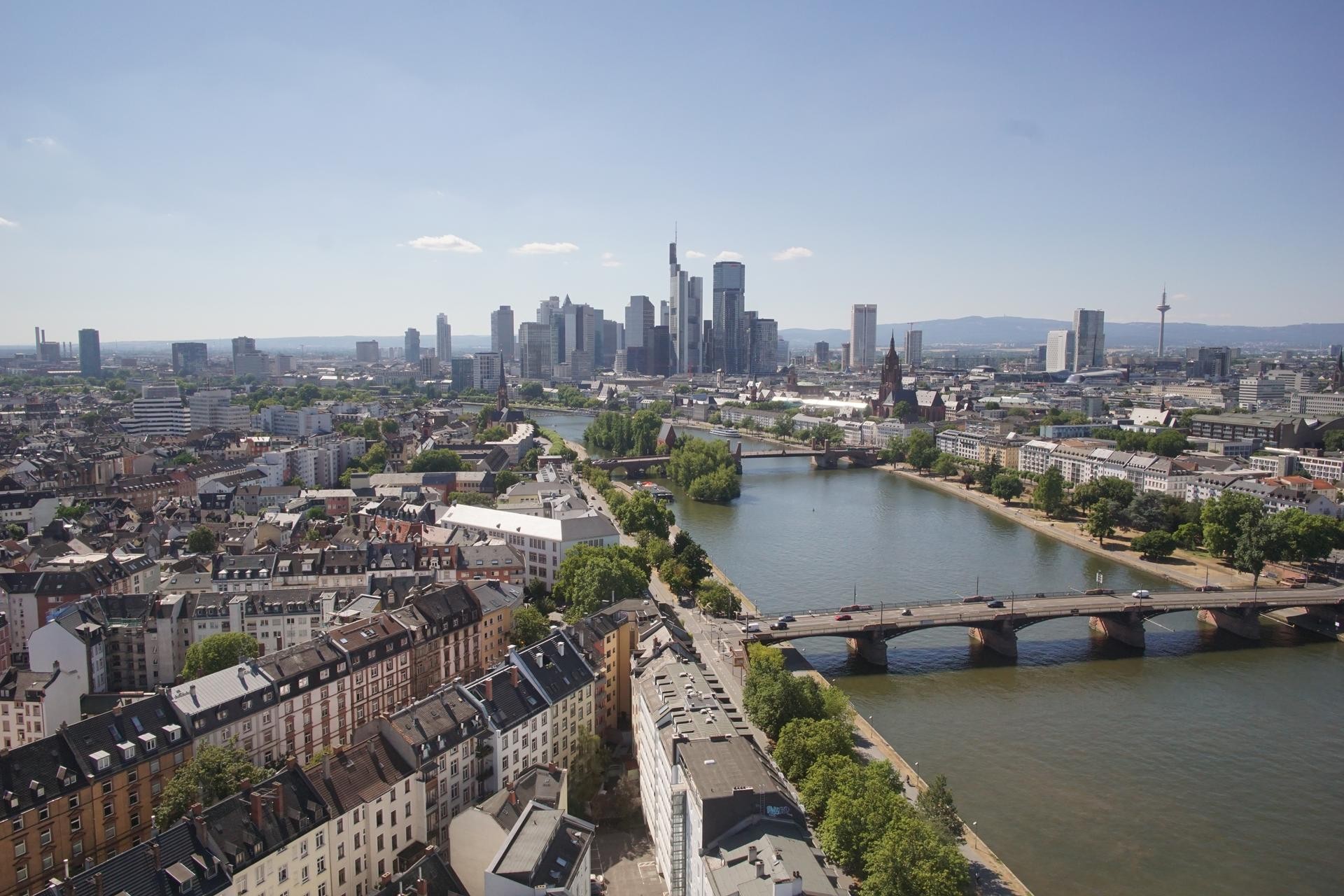 Archiv Foto Webcam Panoramablick auf die Skyline Frankfurt