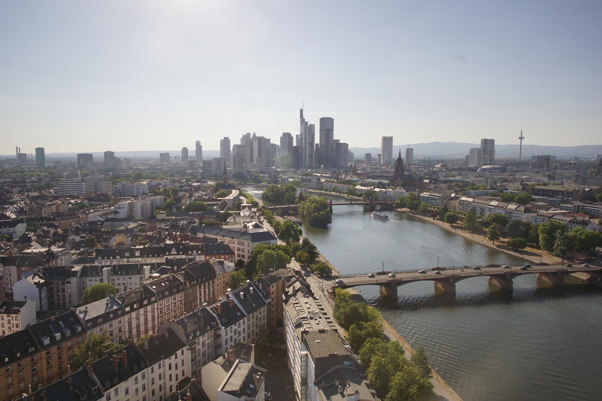Archiv Foto Webcam Panoramablick auf die Skyline Frankfurt