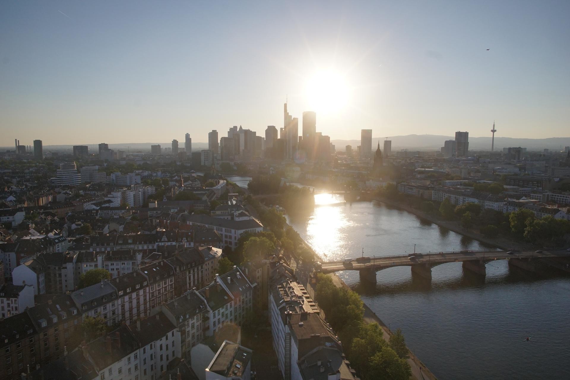 Archiv Foto Webcam Panoramablick auf die Skyline Frankfurt