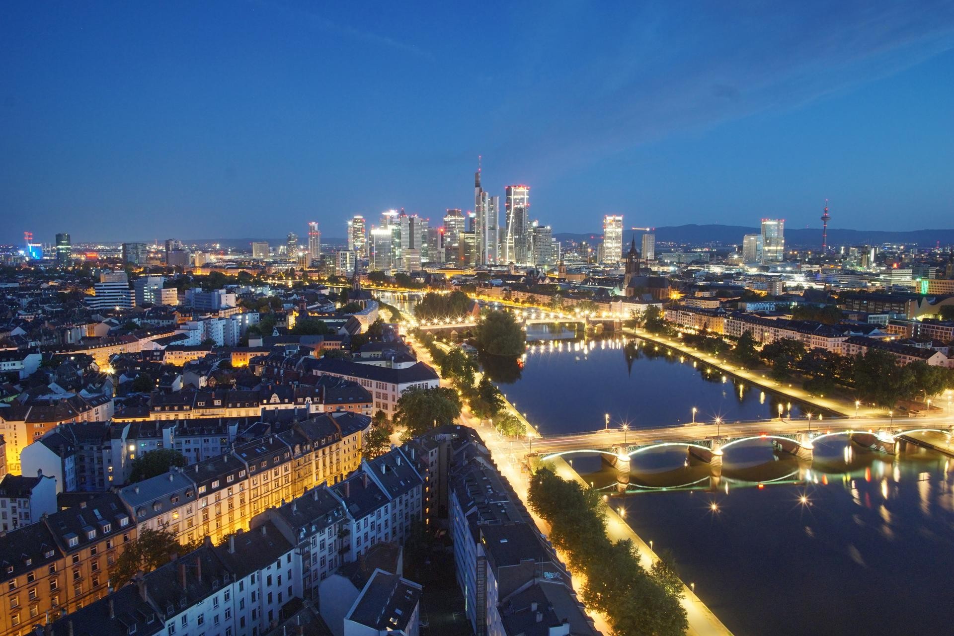 Archiv Foto Webcam Panoramablick auf die Skyline Frankfurt