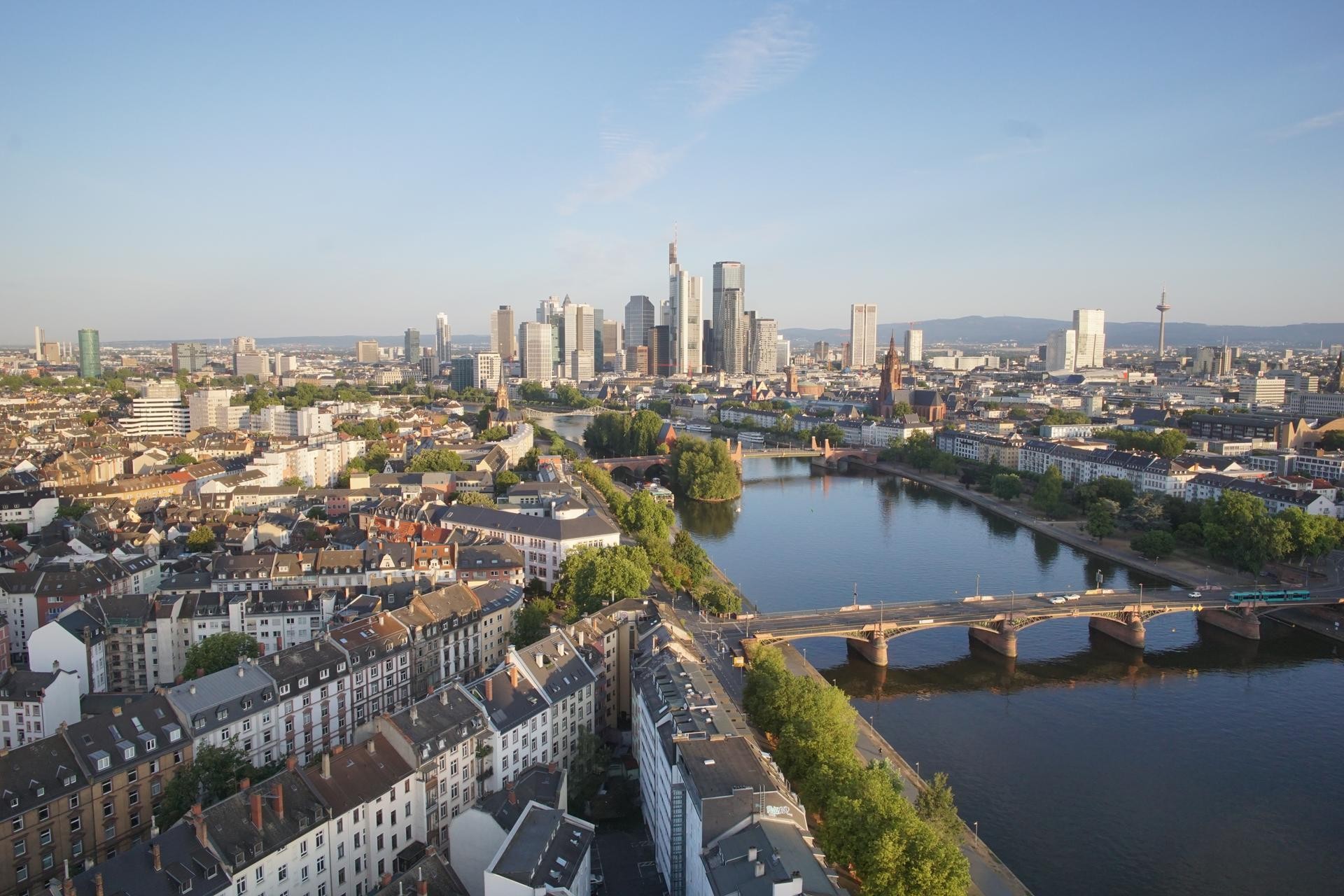 Archiv Foto Webcam Panoramablick auf die Skyline Frankfurt