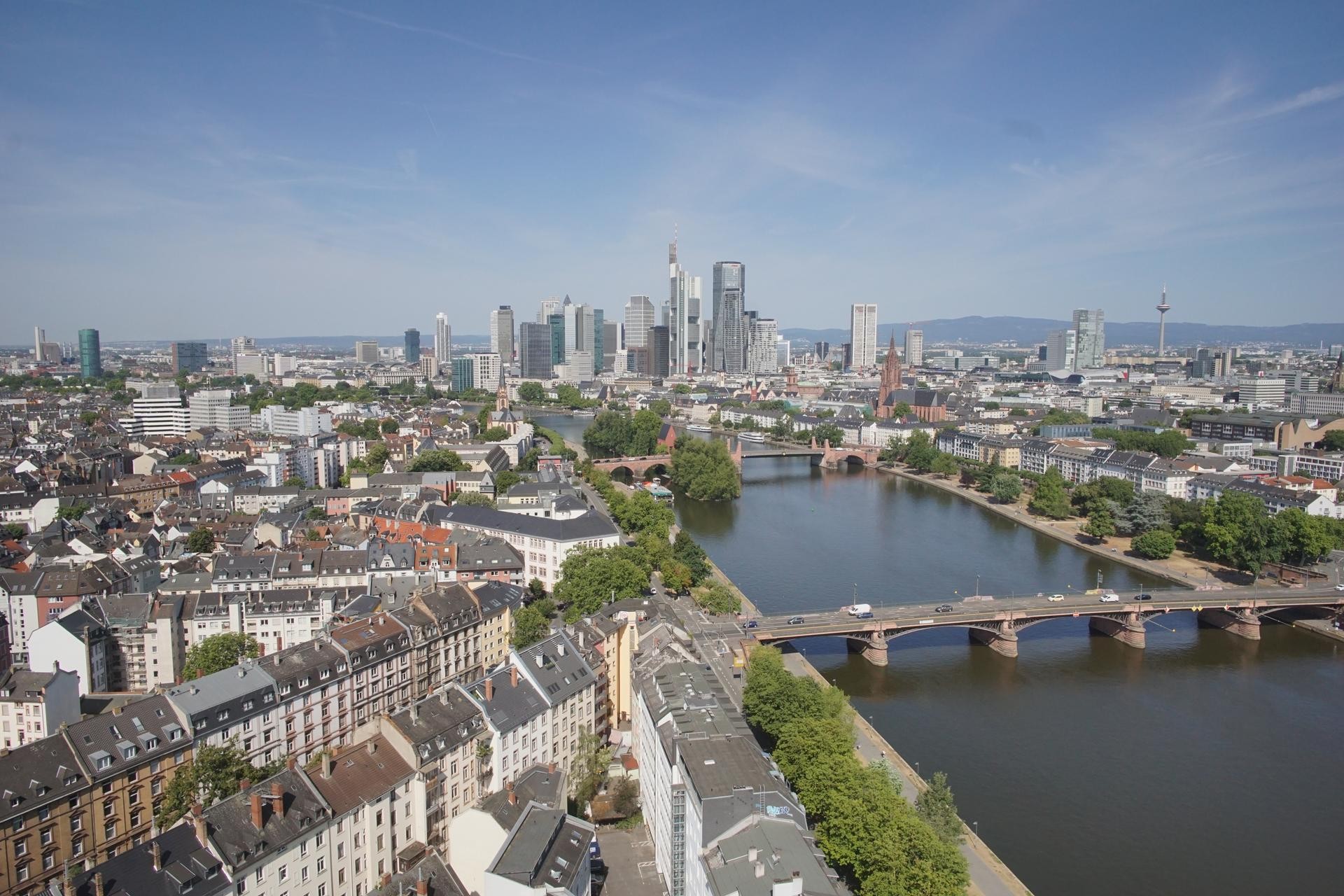 Archiv Foto Webcam Panoramablick auf die Skyline Frankfurt
