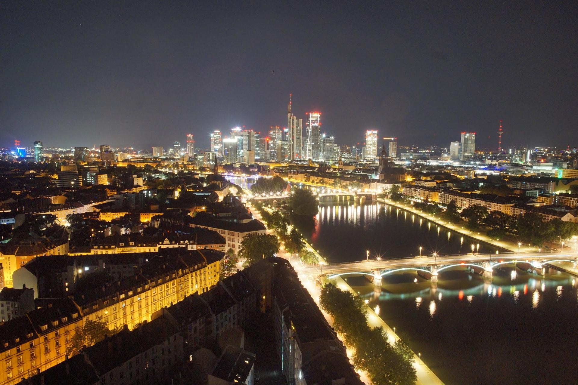 Archiv Foto Webcam Panoramablick auf die Skyline Frankfurt
