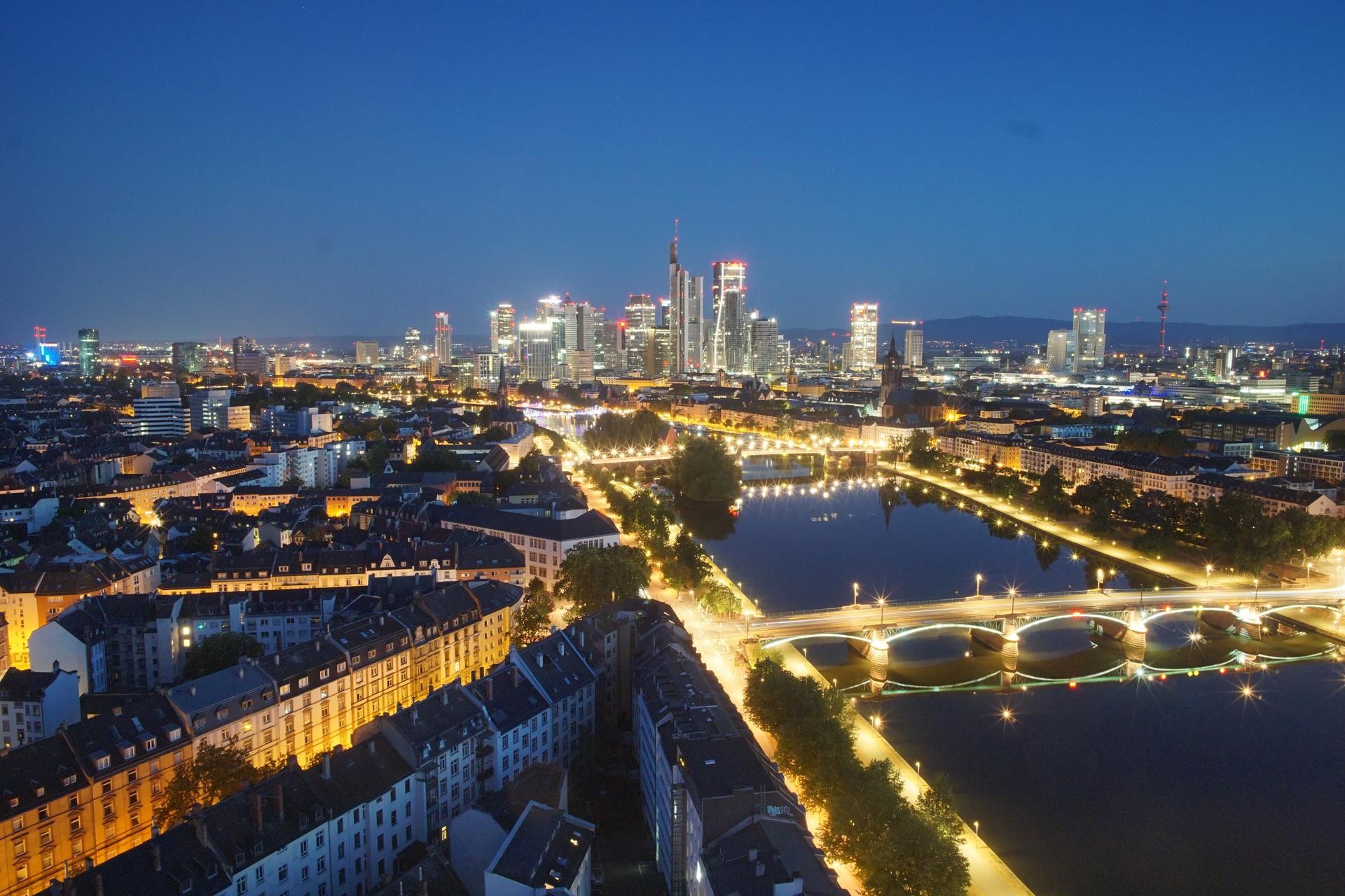 Archiv Foto Webcam Panoramablick auf die Skyline Frankfurt