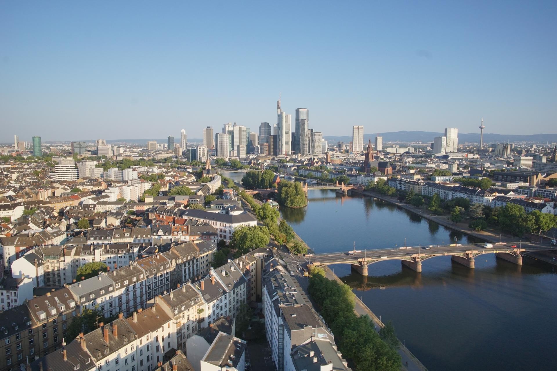 Archiv Foto Webcam Panoramablick auf die Skyline Frankfurt