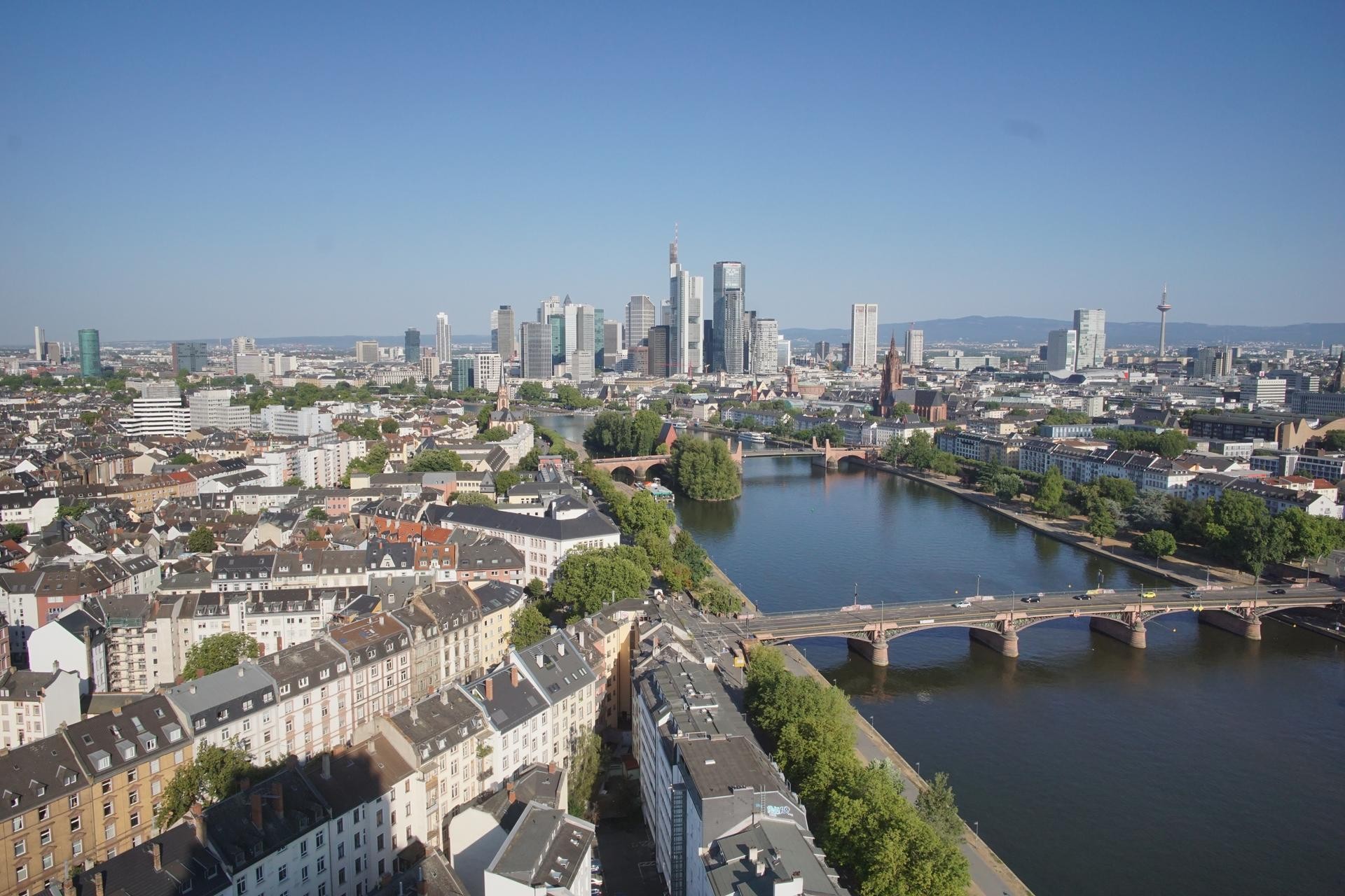 Archiv Foto Webcam Panoramablick auf die Skyline Frankfurt