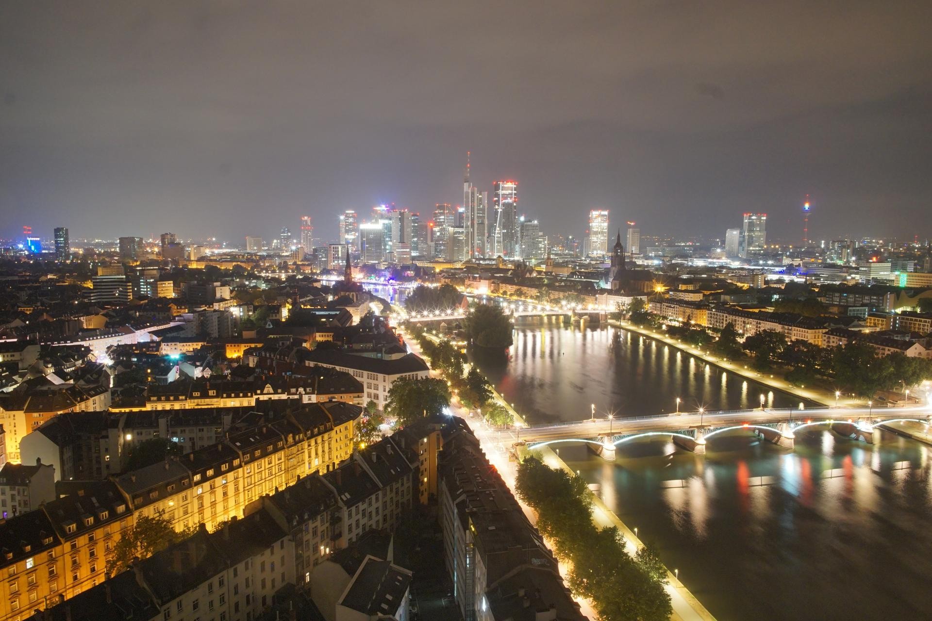 Archiv Foto Webcam Panoramablick auf die Skyline Frankfurt