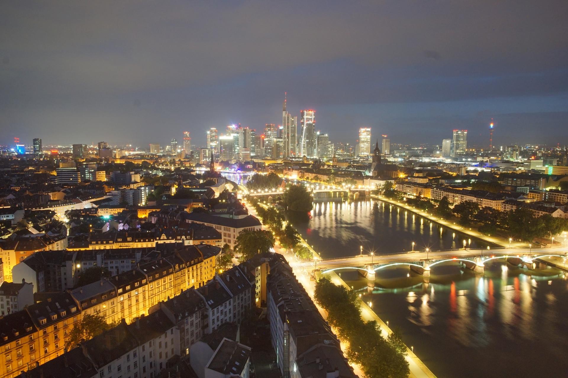 Archiv Foto Webcam Panoramablick auf die Skyline Frankfurt