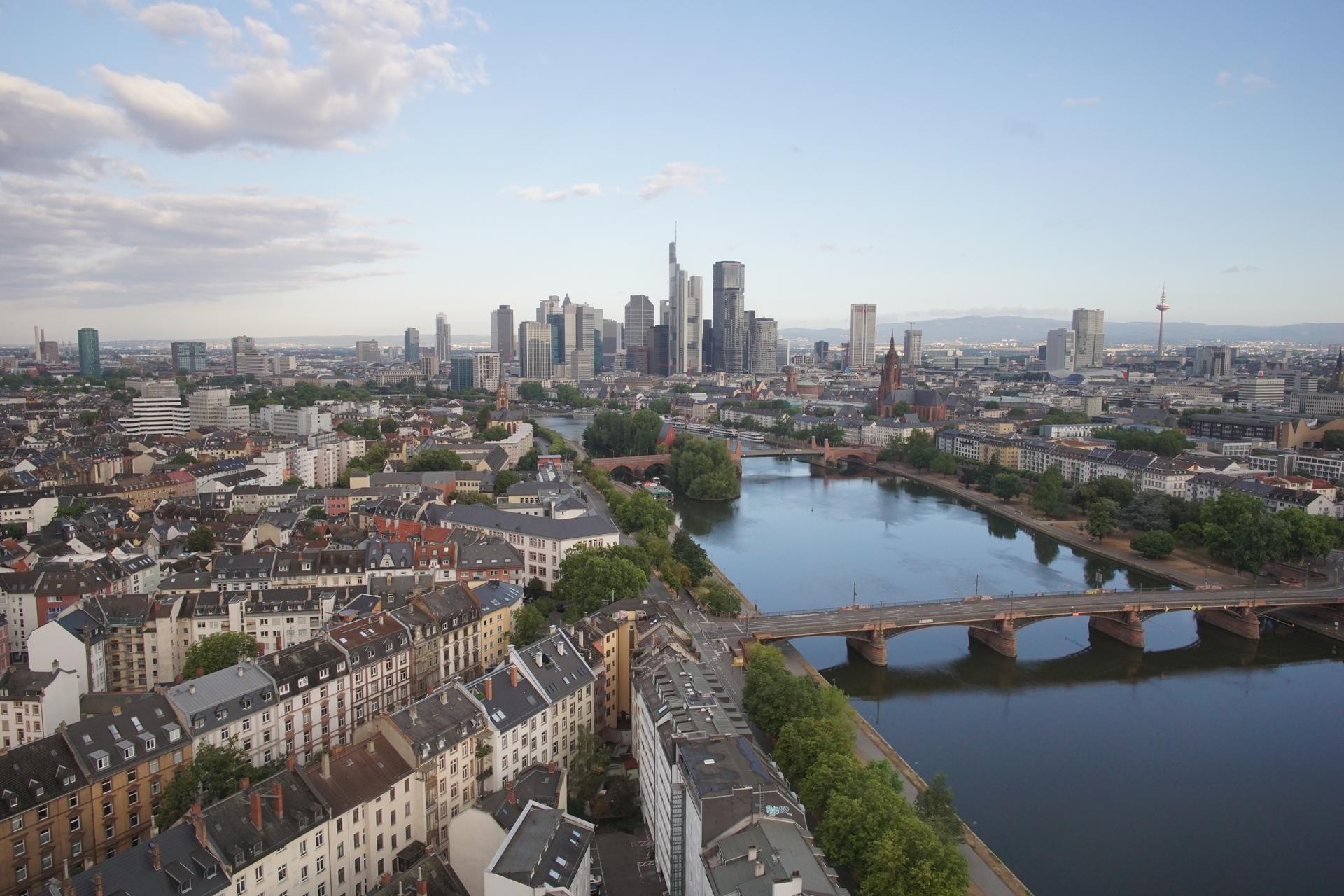 Archiv Foto Webcam Panoramablick auf die Skyline Frankfurt