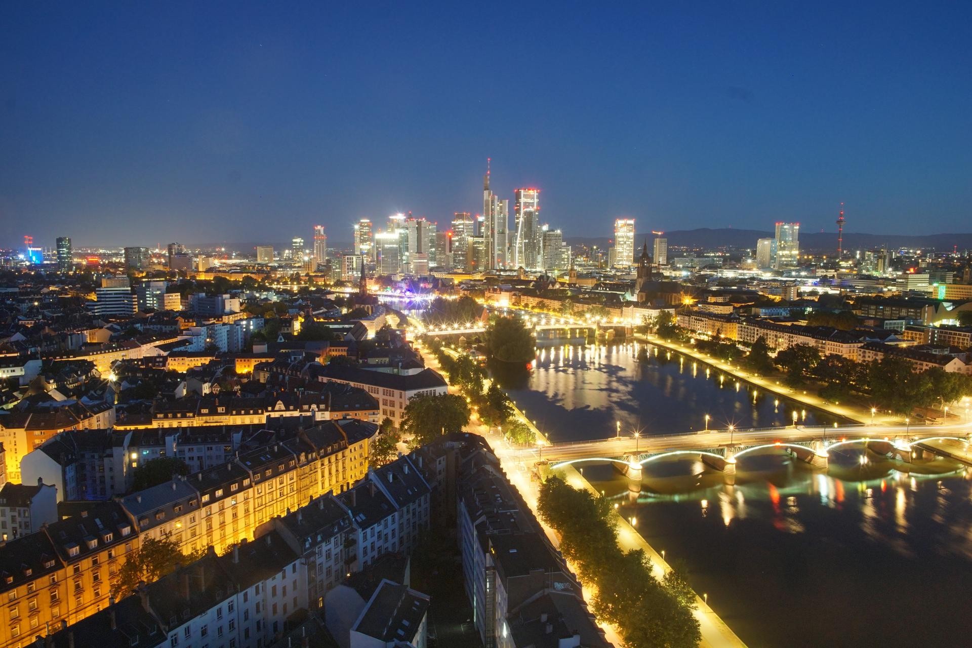 Archiv Foto Webcam Panoramablick auf die Skyline Frankfurt