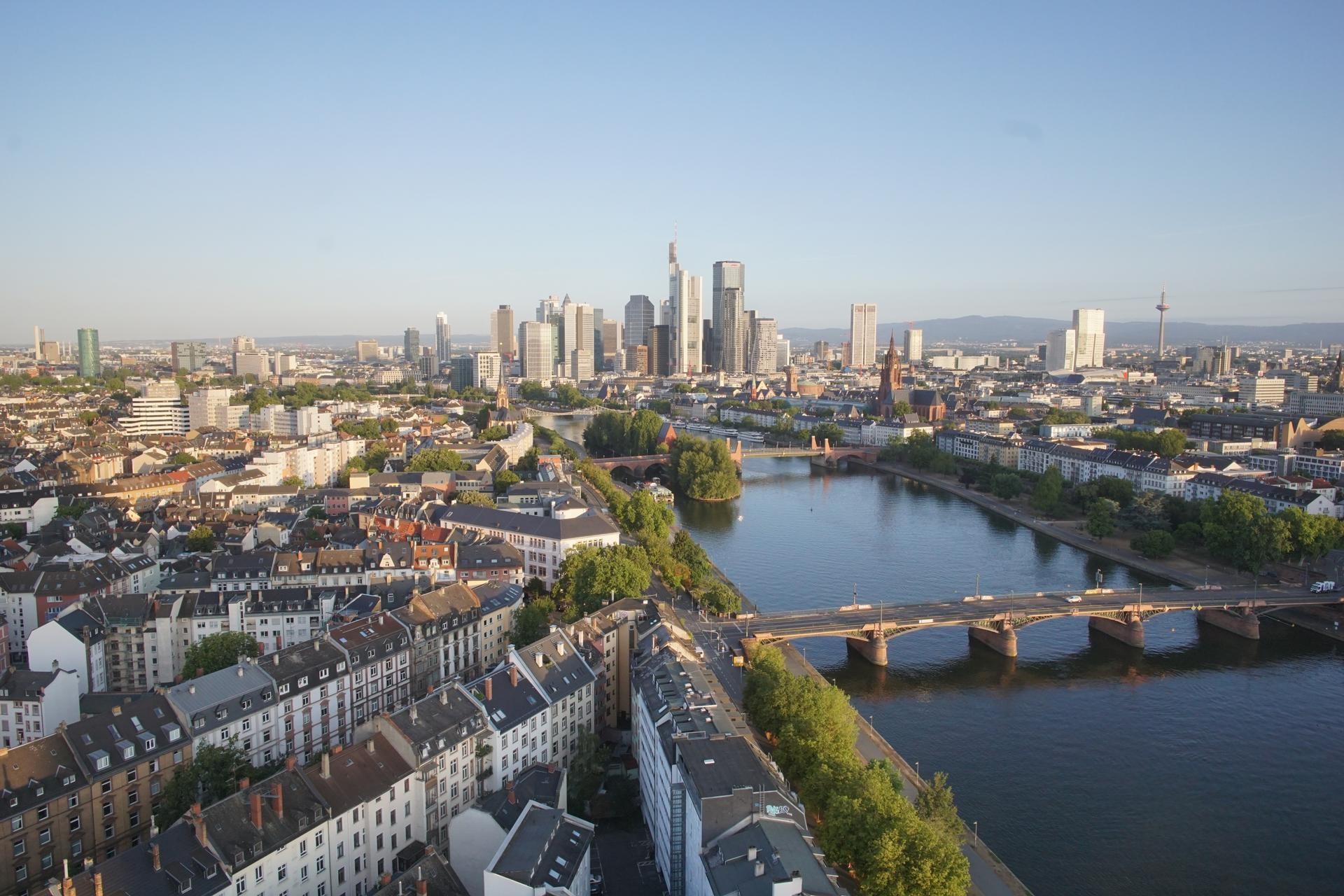 Archiv Foto Webcam Panoramablick auf die Skyline Frankfurt