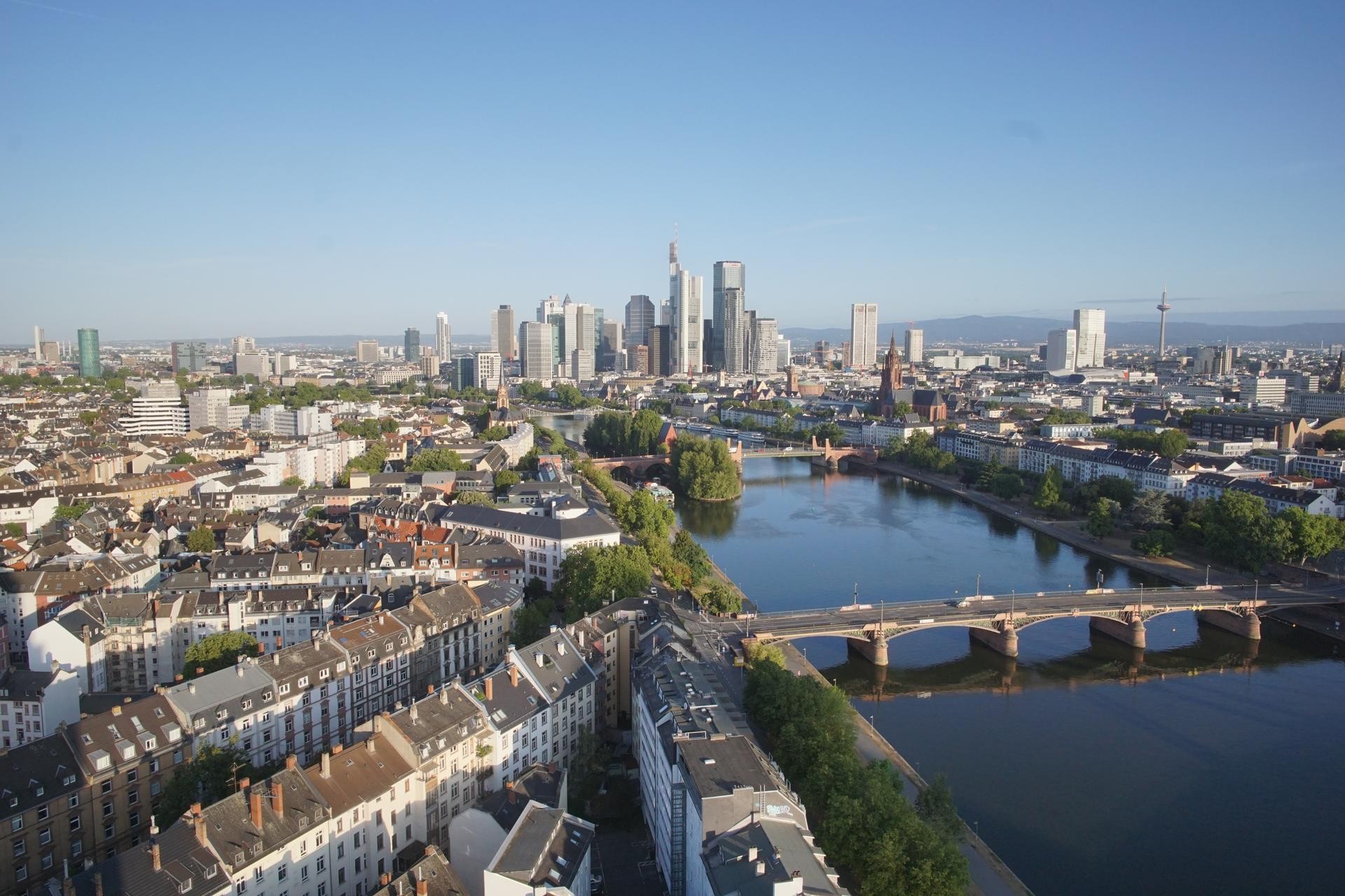 Archiv Foto Webcam Panoramablick auf die Skyline Frankfurt