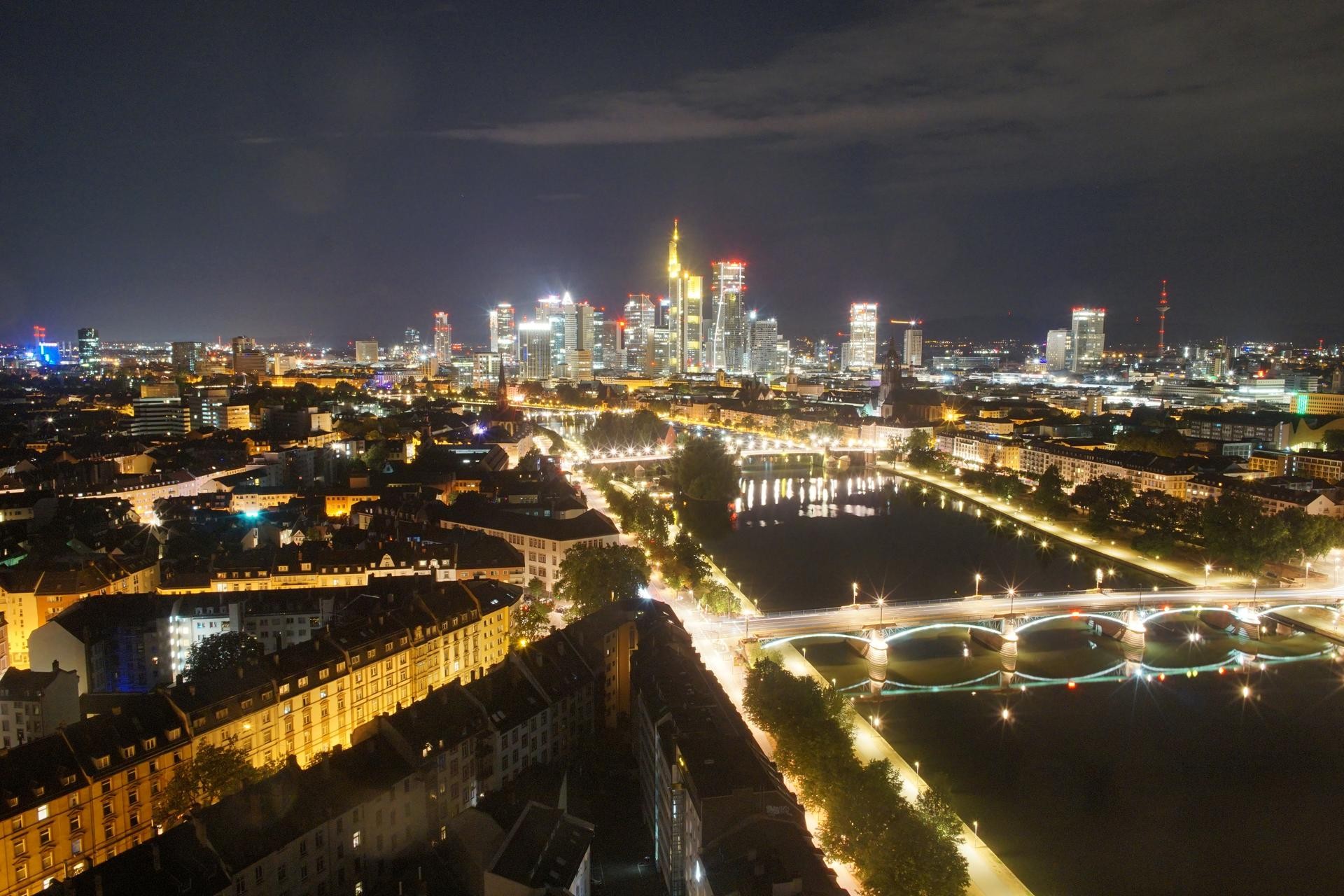 Archiv Foto Webcam Panoramablick auf die Skyline Frankfurt
