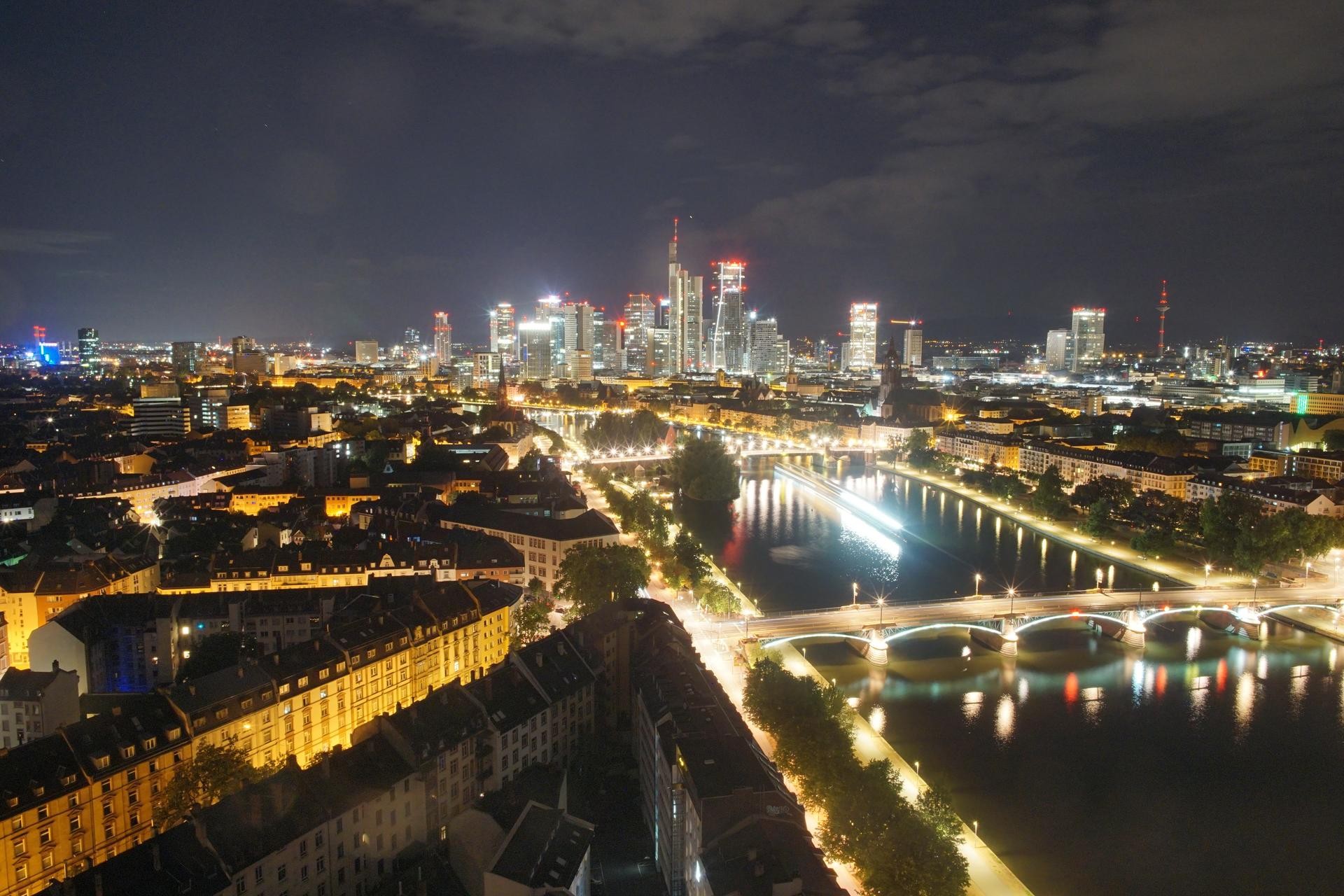 Archiv Foto Webcam Panoramablick auf die Skyline Frankfurt