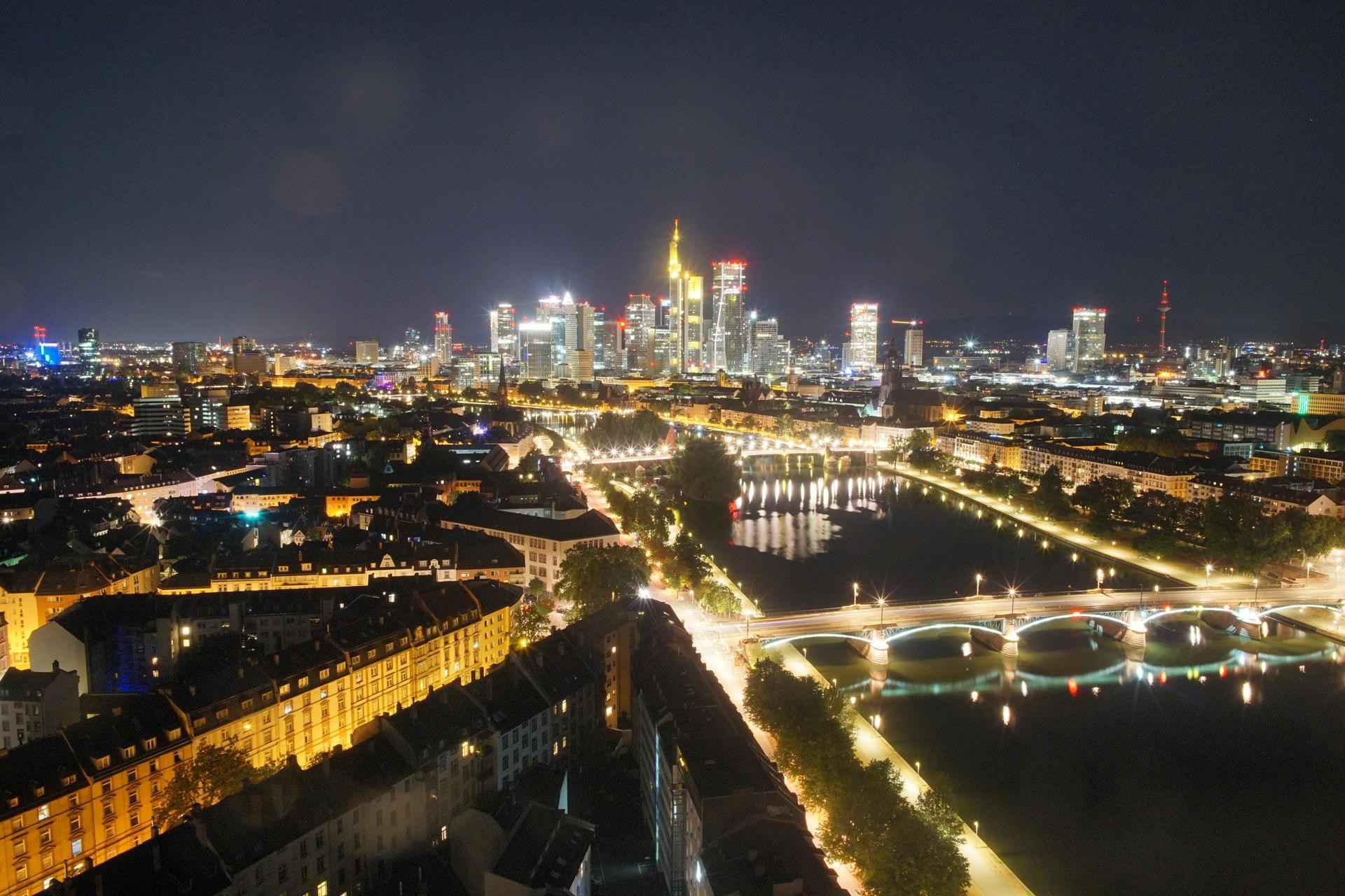 Archiv Foto Webcam Panoramablick auf die Skyline Frankfurt