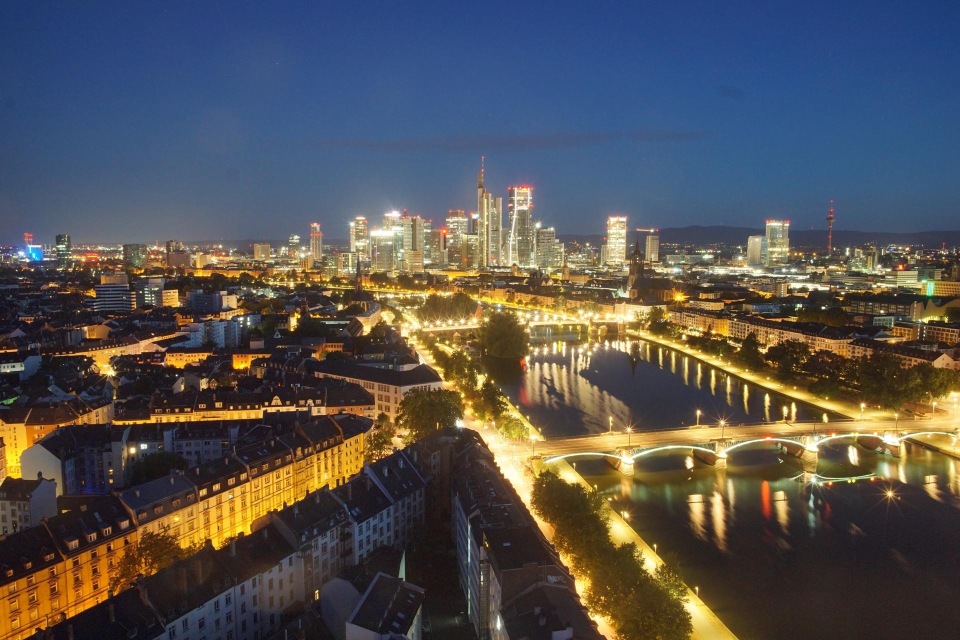 Archiv Foto Webcam Panoramablick auf die Skyline Frankfurt