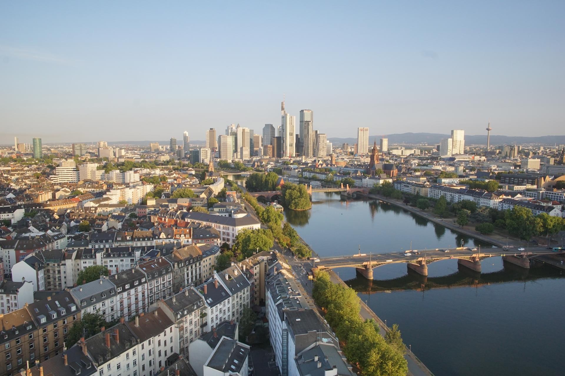 Archiv Foto Webcam Panoramablick auf die Skyline Frankfurt