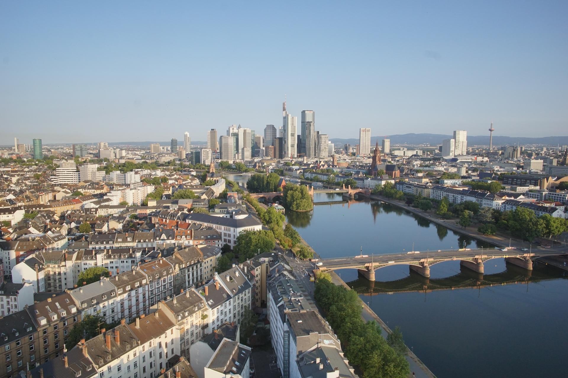 Archiv Foto Webcam Panoramablick auf die Skyline Frankfurt