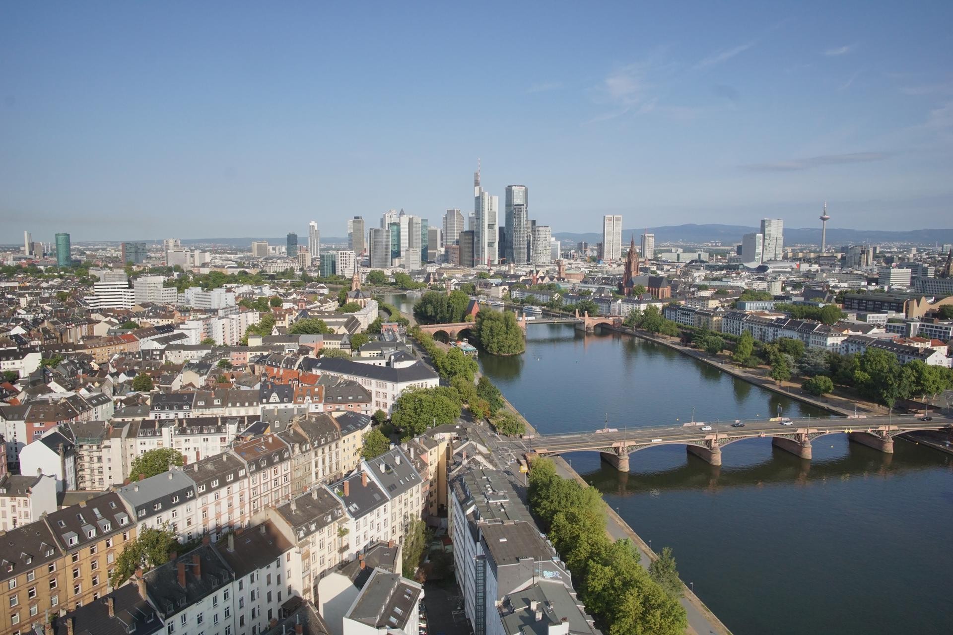 Archiv Foto Webcam Panoramablick auf die Skyline Frankfurt