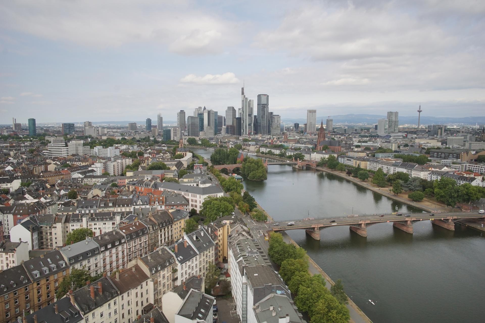 Archiv Foto Webcam Panoramablick auf die Skyline Frankfurt