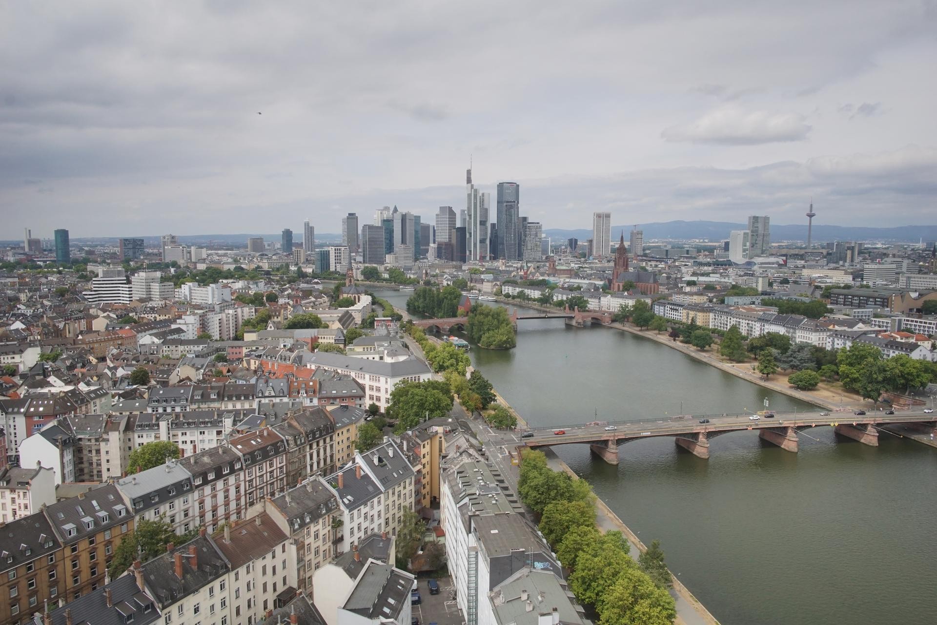 Archiv Foto Webcam Panoramablick auf die Skyline Frankfurt