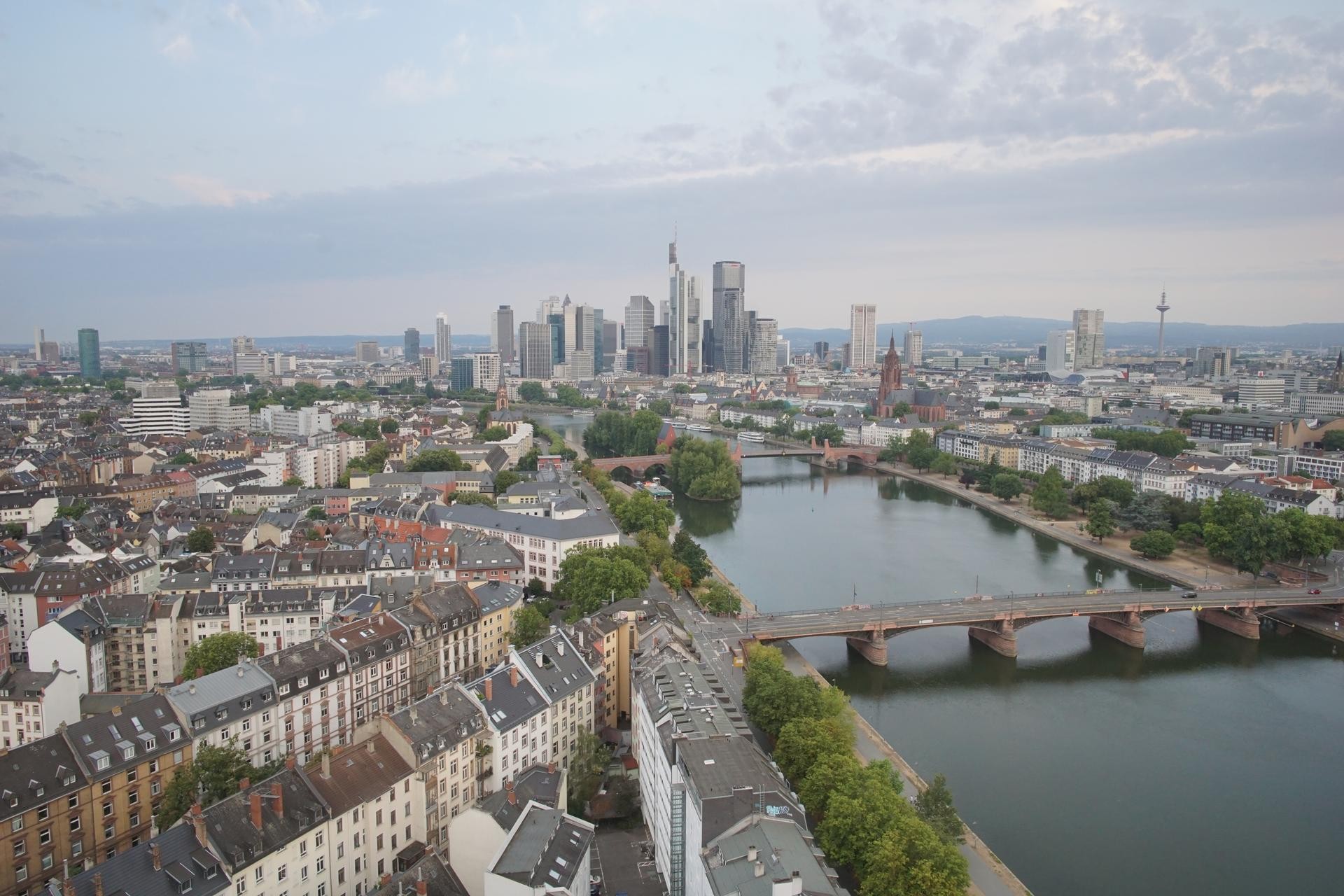 Archiv Foto Webcam Panoramablick auf die Skyline Frankfurt