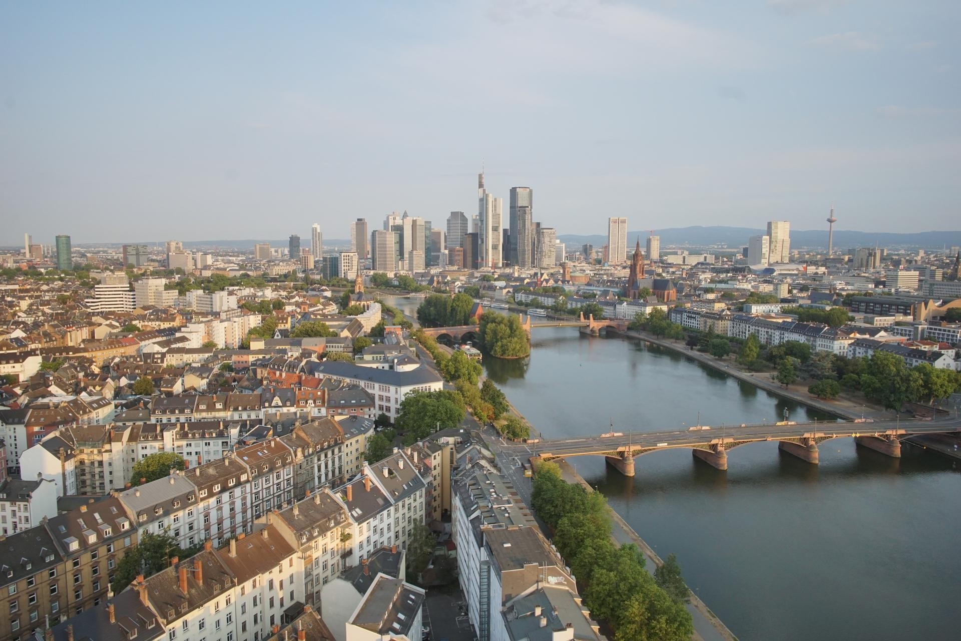 Archiv Foto Webcam Panoramablick auf die Skyline Frankfurt