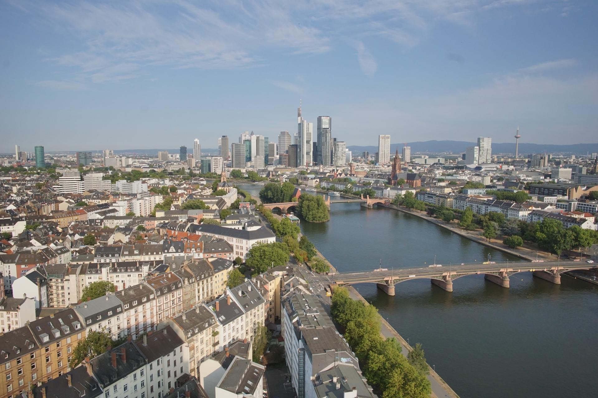 Archiv Foto Webcam Panoramablick auf die Skyline Frankfurt