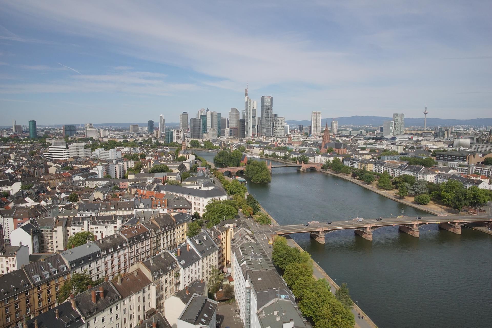 Archiv Foto Webcam Panoramablick auf die Skyline Frankfurt