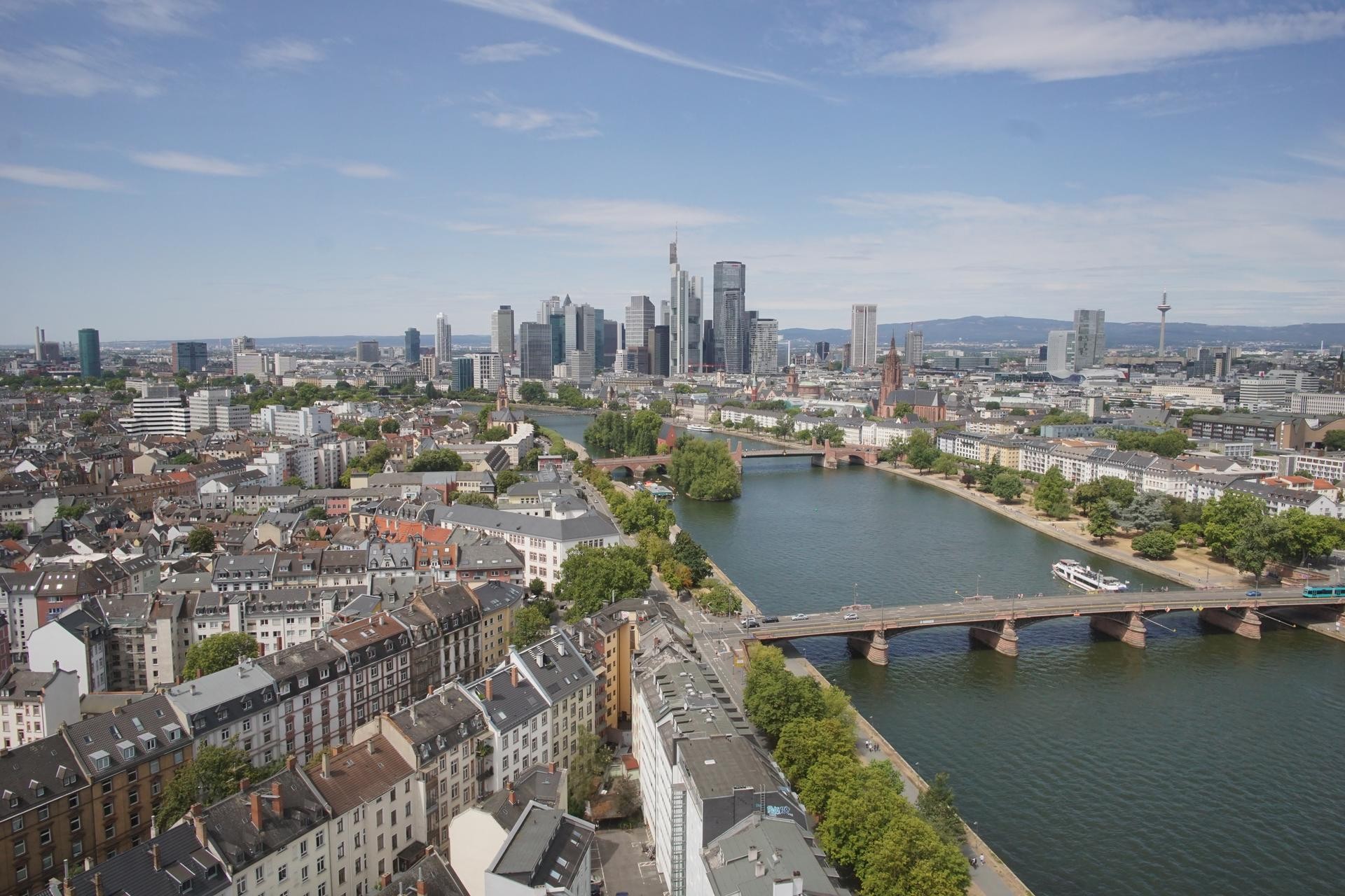 Archiv Foto Webcam Panoramablick auf die Skyline Frankfurt