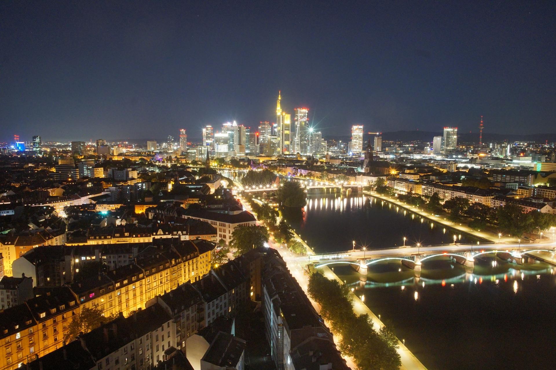 Archiv Foto Webcam Panoramablick auf die Skyline Frankfurt