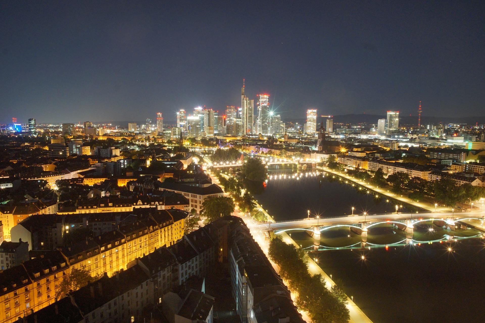 Archiv Foto Webcam Panoramablick auf die Skyline Frankfurt