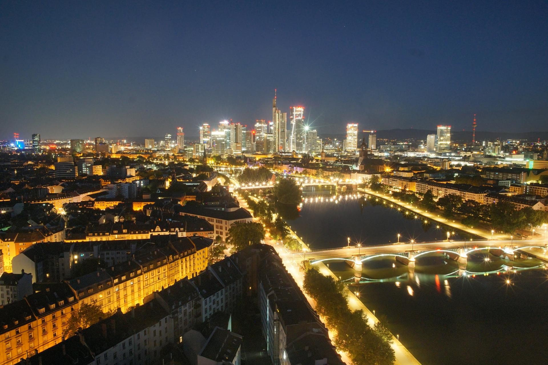 Archiv Foto Webcam Panoramablick auf die Skyline Frankfurt