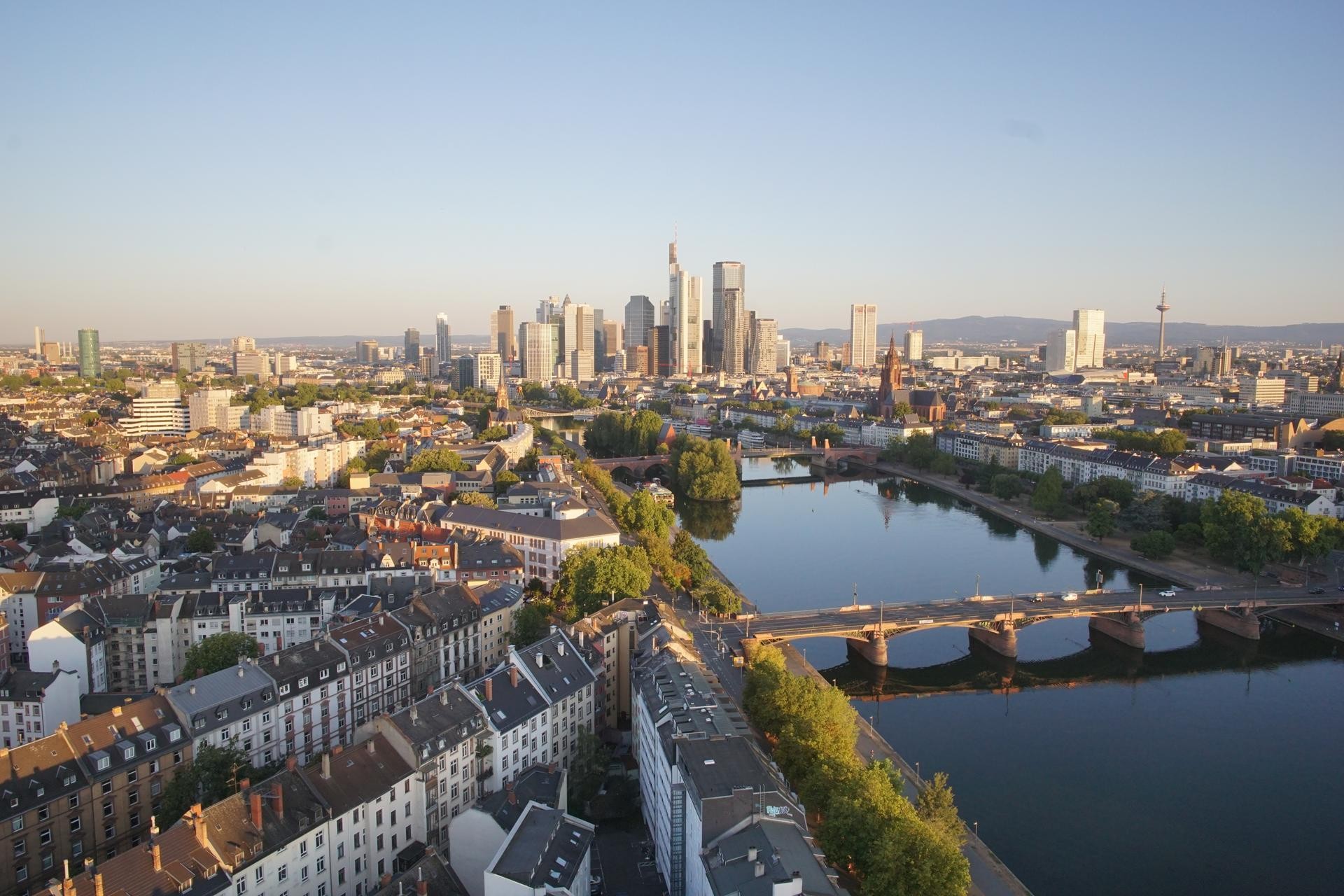 Archiv Foto Webcam Panoramablick auf die Skyline Frankfurt