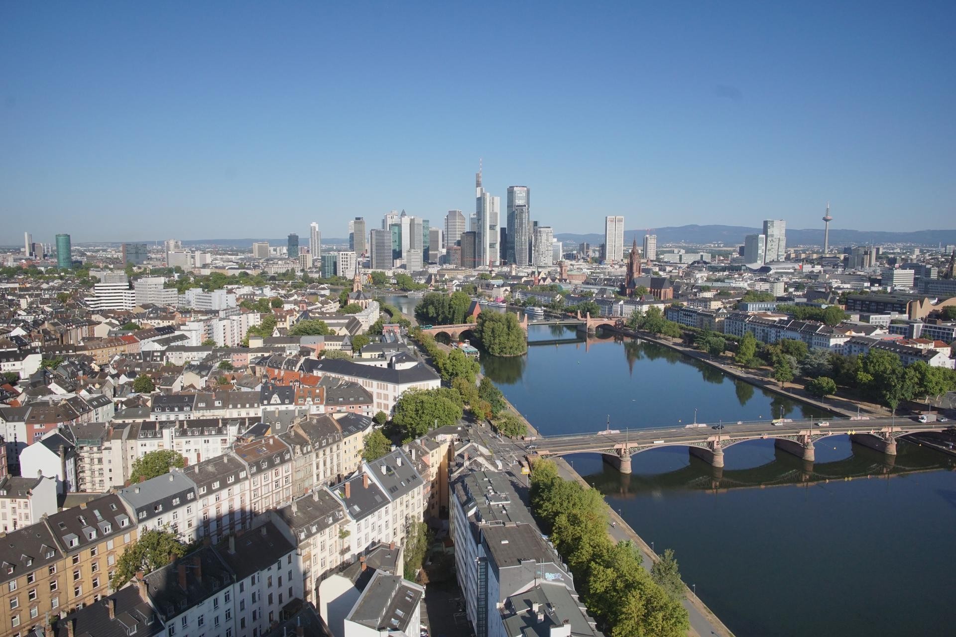 Archiv Foto Webcam Panoramablick auf die Skyline Frankfurt