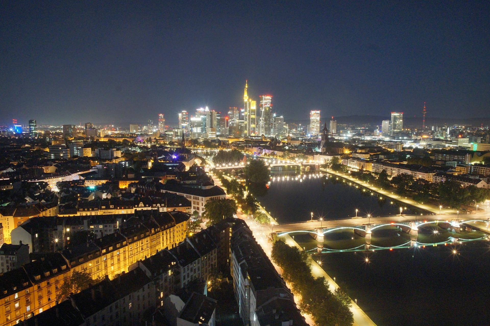 Archiv Foto Webcam Panoramablick auf die Skyline Frankfurt