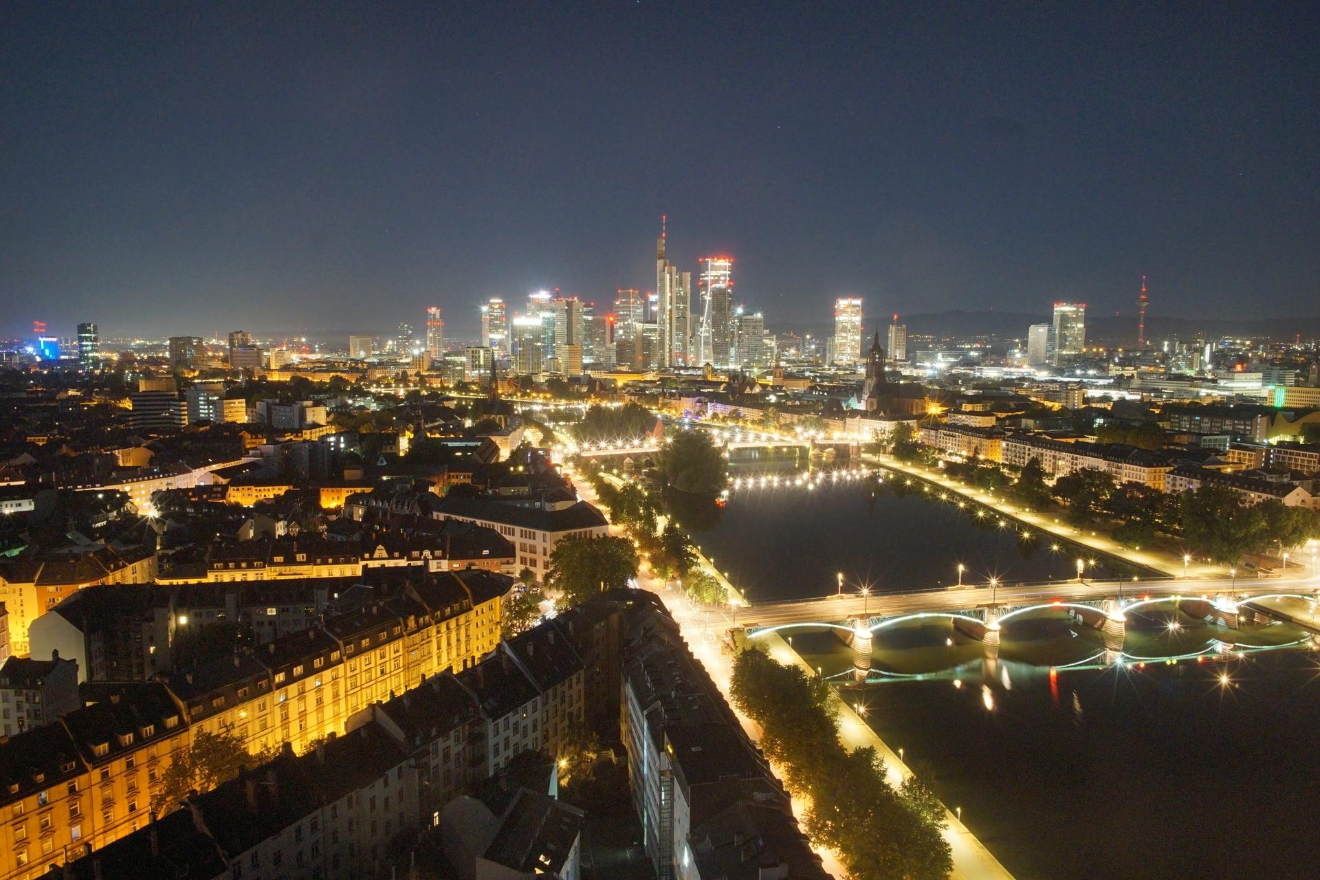 Archiv Foto Webcam Panoramablick auf die Skyline Frankfurt