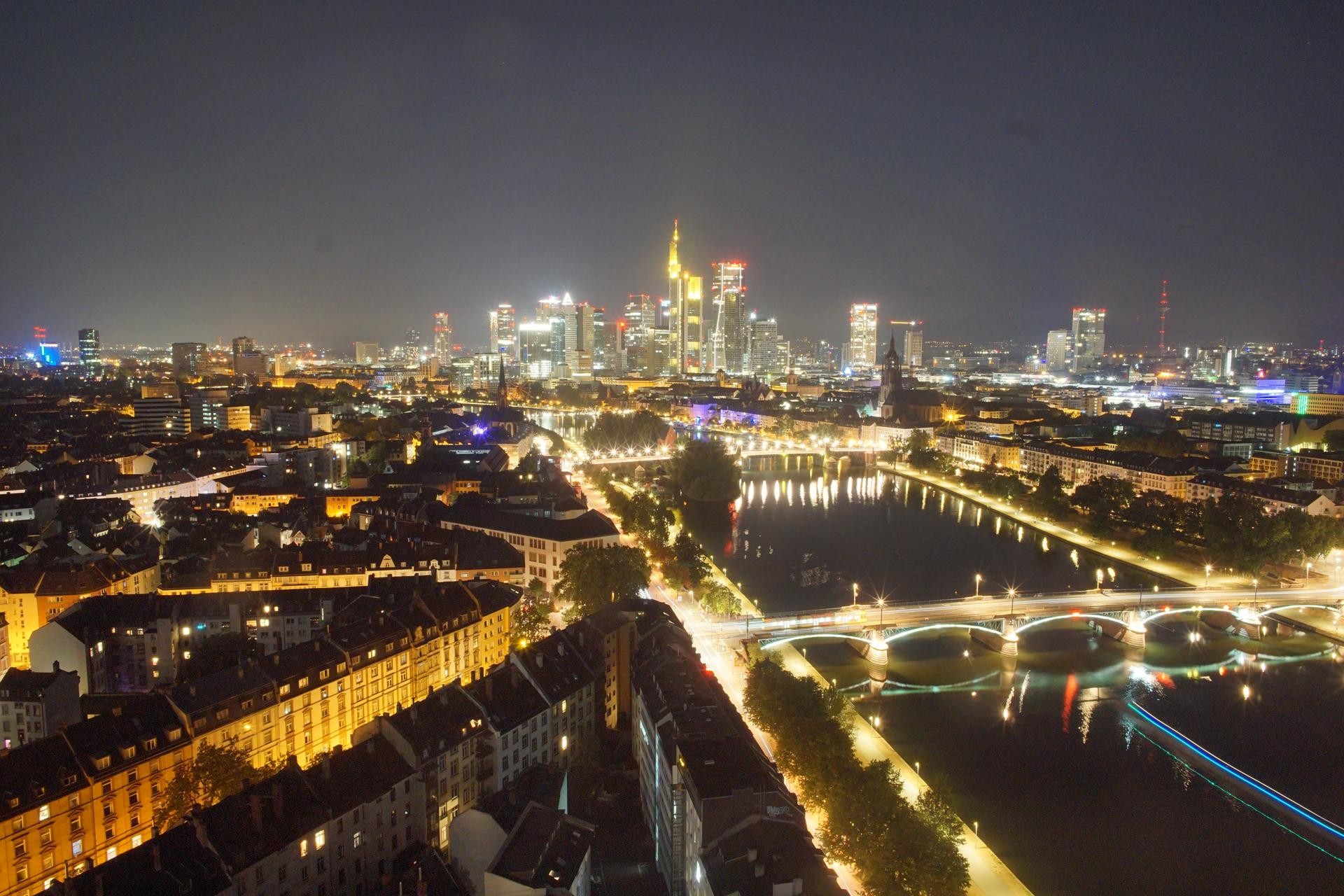 Archiv Foto Webcam Panoramablick auf die Skyline Frankfurt