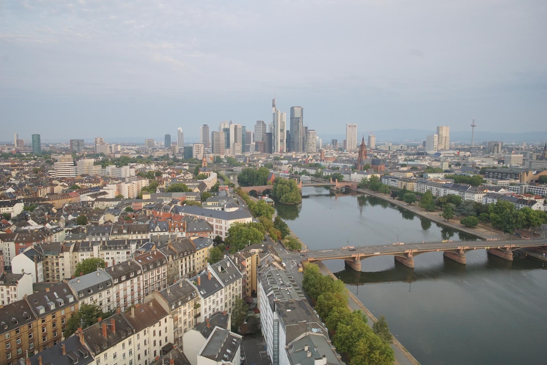 Archiv Foto Webcam Panoramablick auf die Skyline Frankfurt