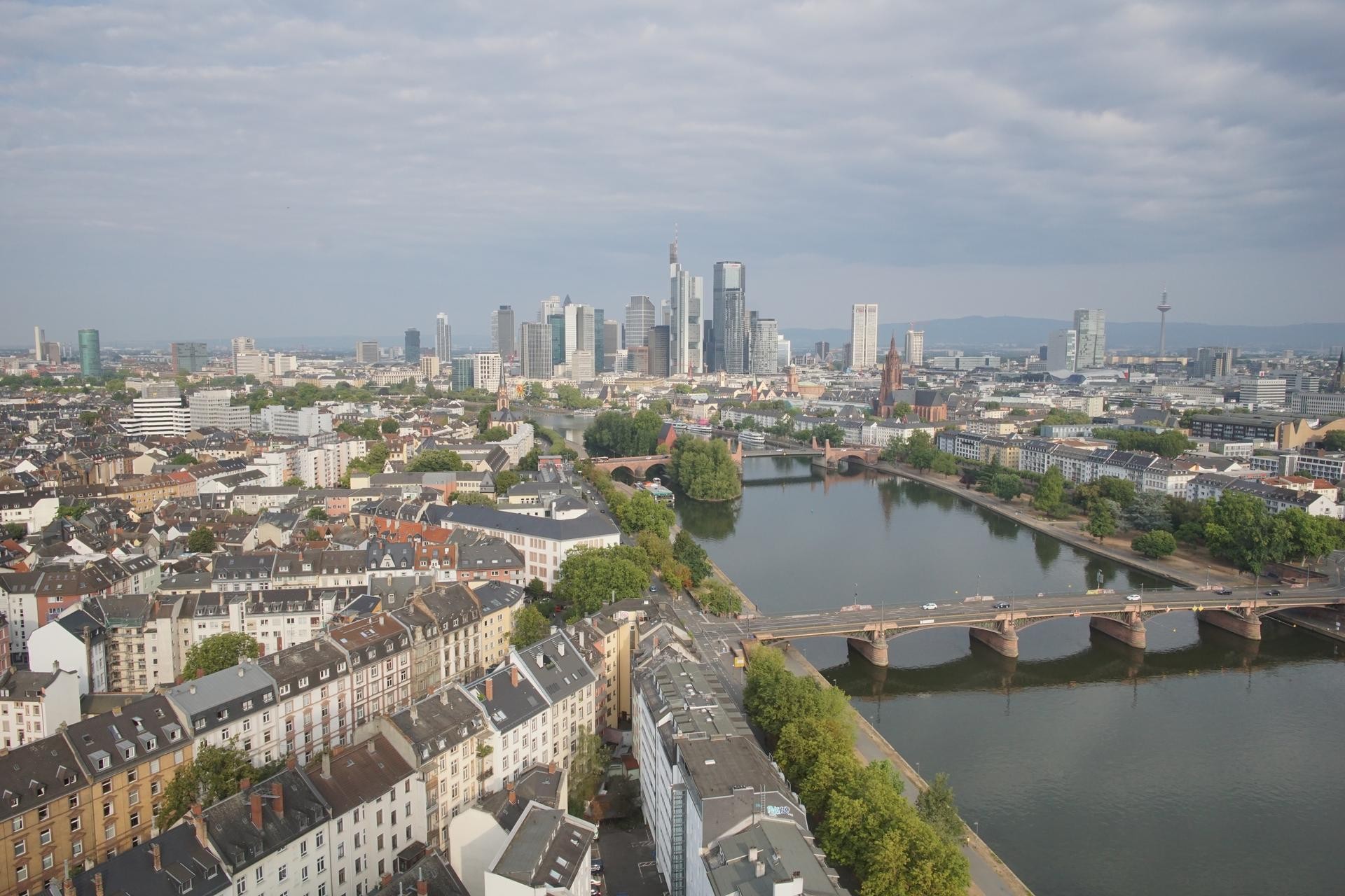 Archiv Foto Webcam Panoramablick auf die Skyline Frankfurt