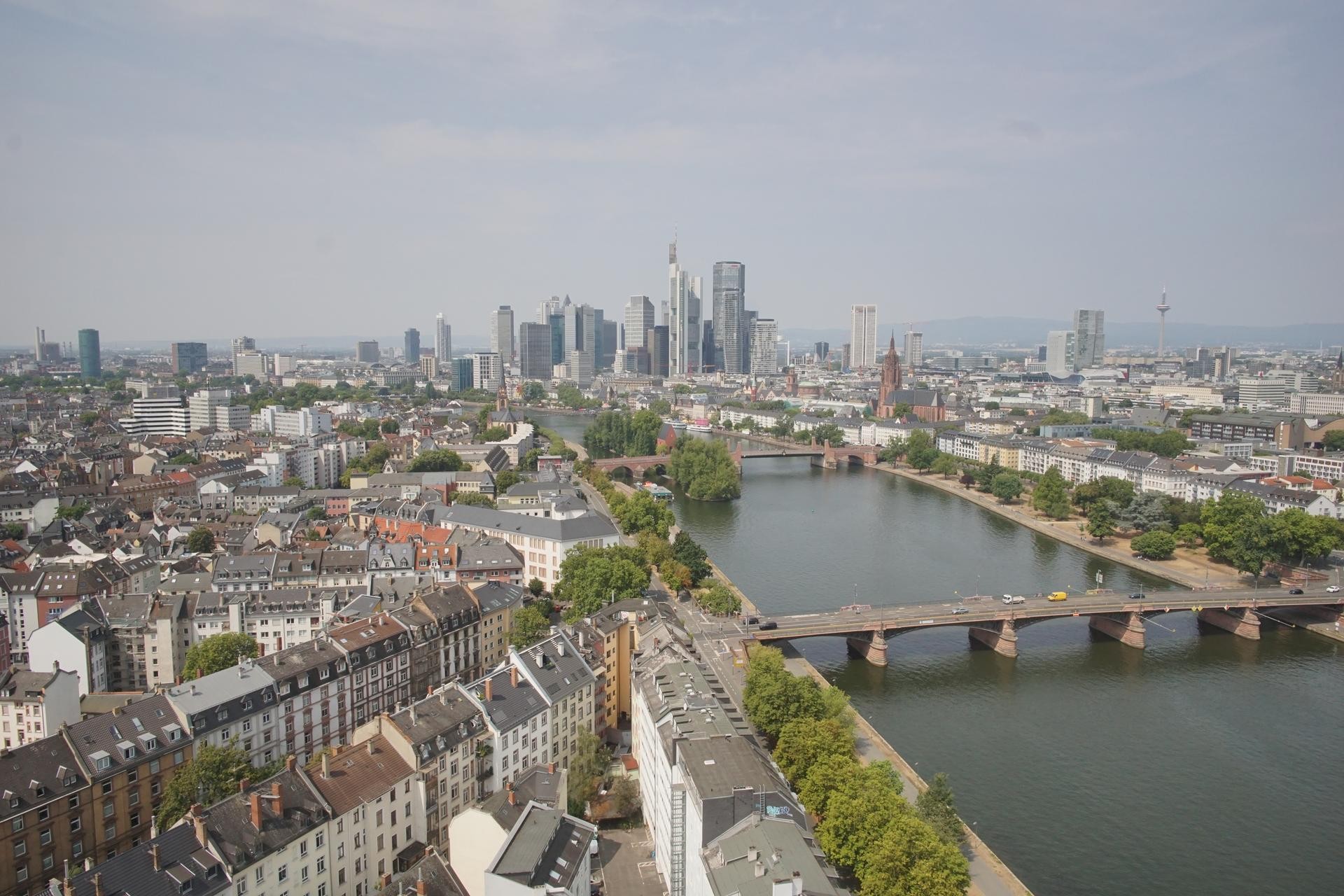 Archiv Foto Webcam Panoramablick auf die Skyline Frankfurt