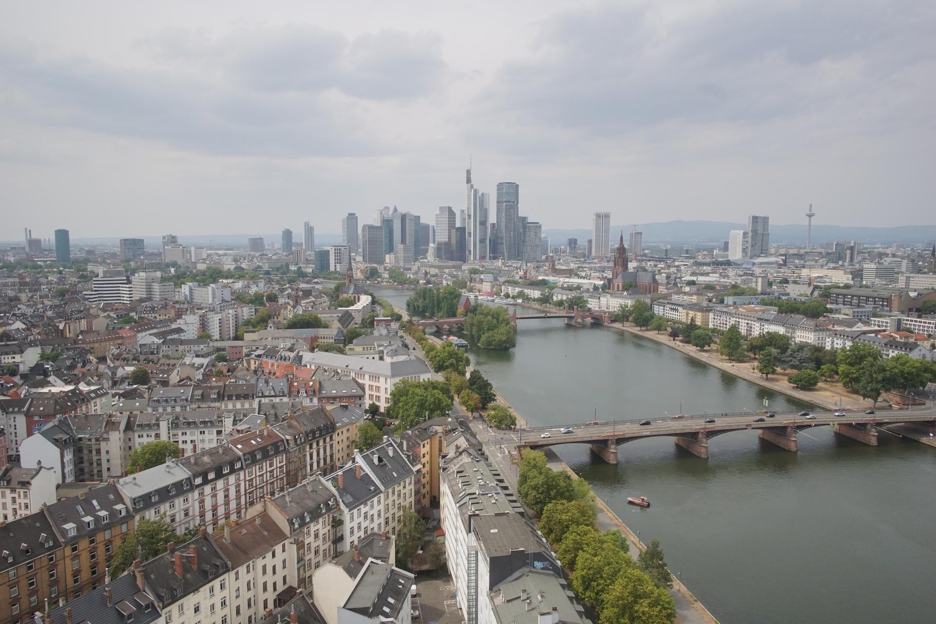 Archiv Foto Webcam Panoramablick auf die Skyline Frankfurt