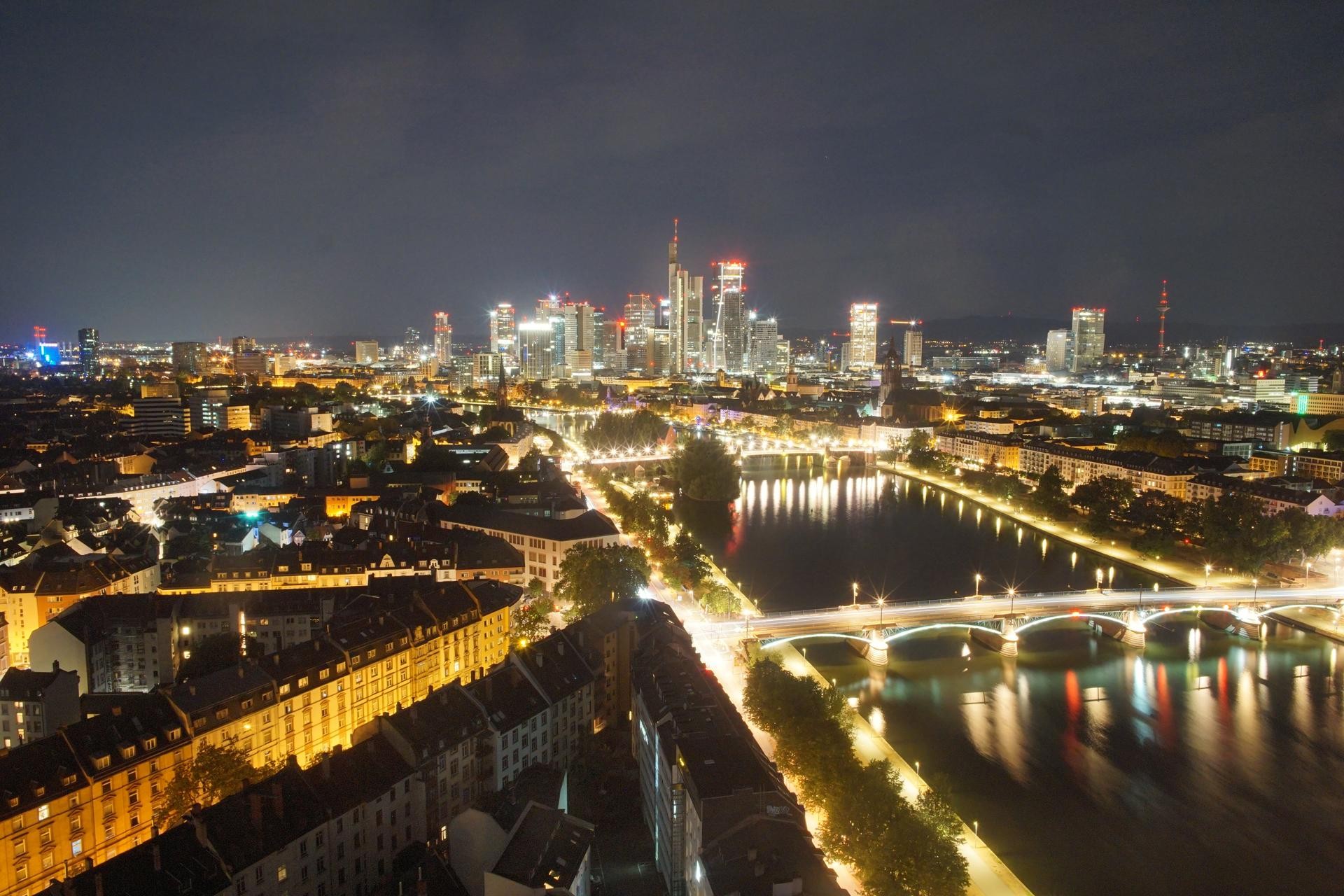 Archiv Foto Webcam Panoramablick auf die Skyline Frankfurt