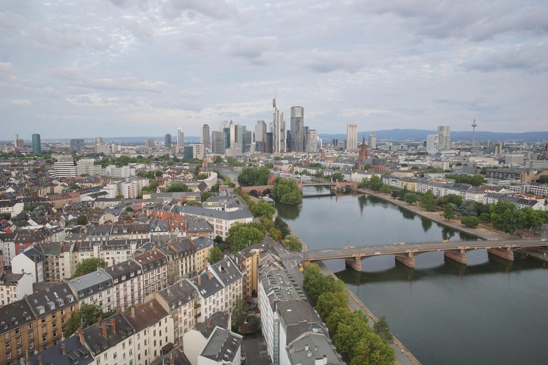 Archiv Foto Webcam Panoramablick auf die Skyline Frankfurt