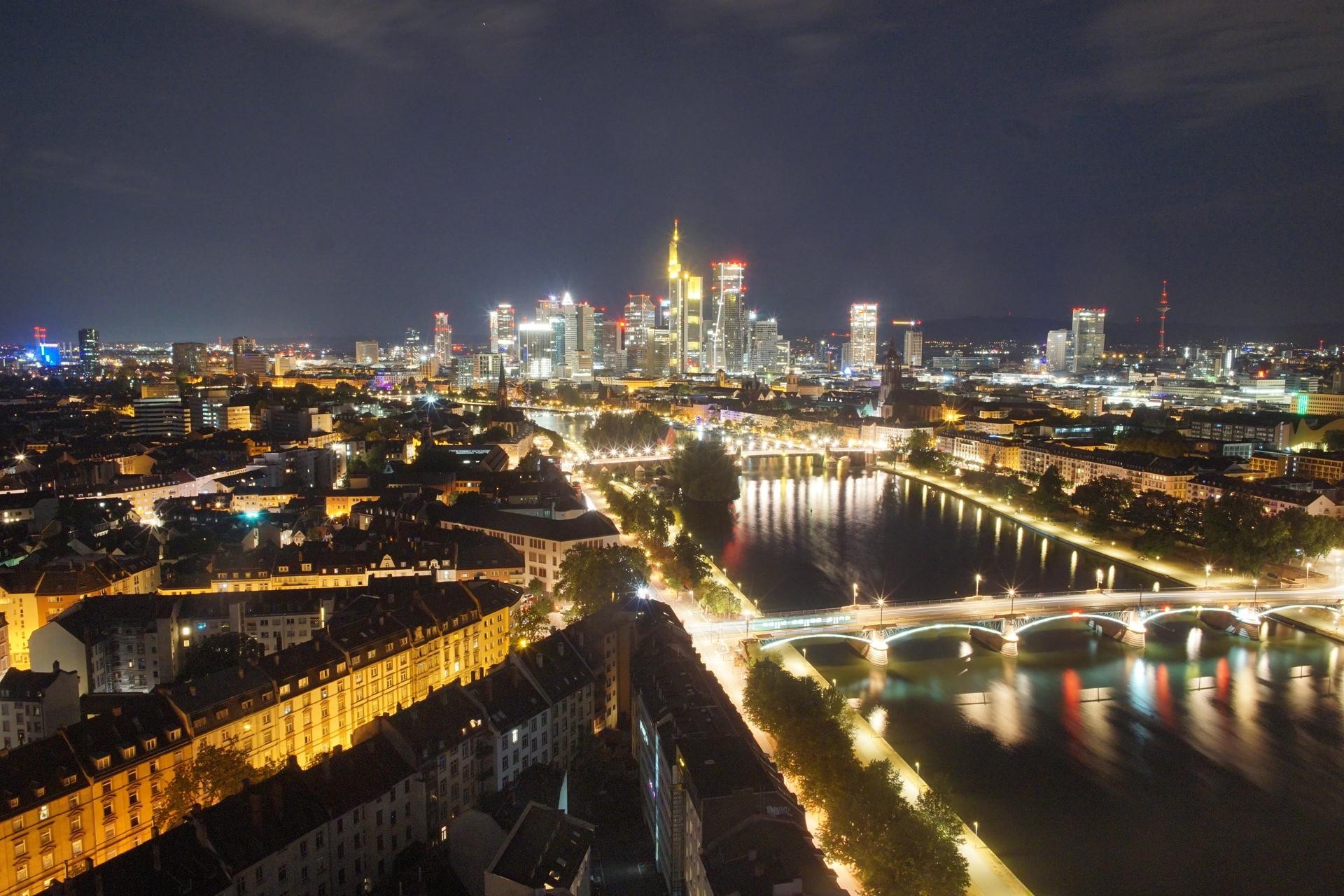 Archiv Foto Webcam Panoramablick auf die Skyline Frankfurt
