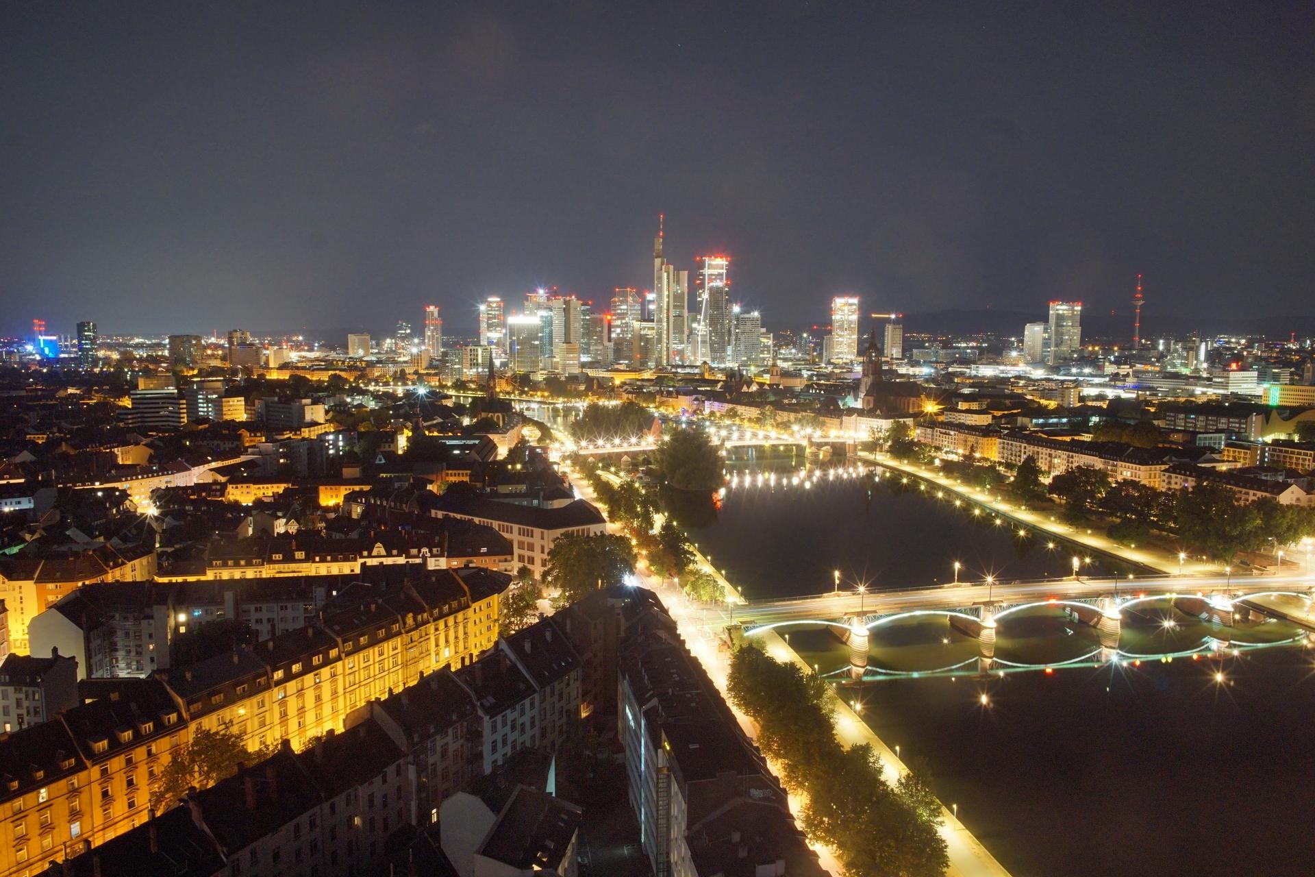 Archiv Foto Webcam Panoramablick auf die Skyline Frankfurt