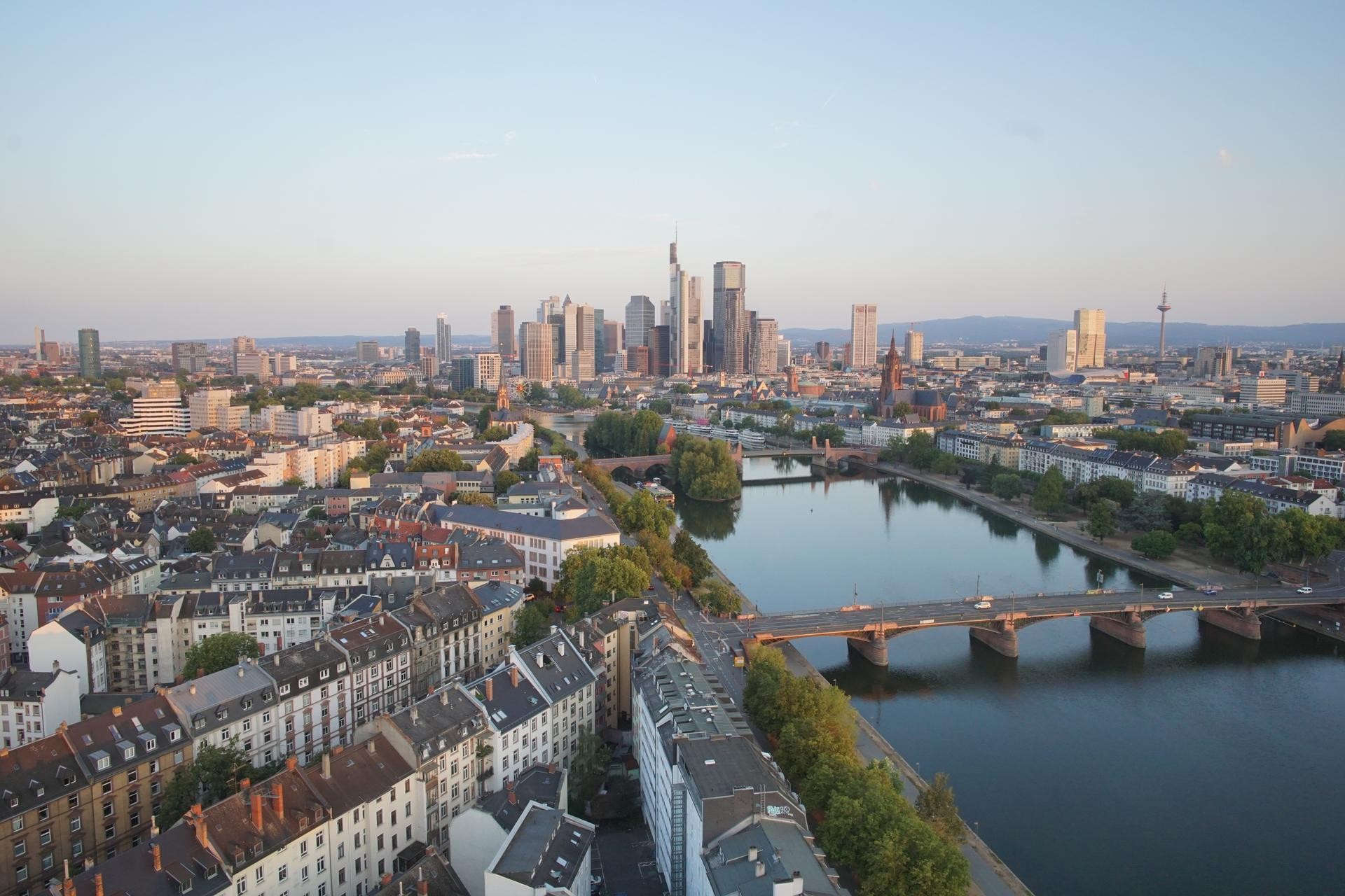 Archiv Foto Webcam Panoramablick auf die Skyline Frankfurt