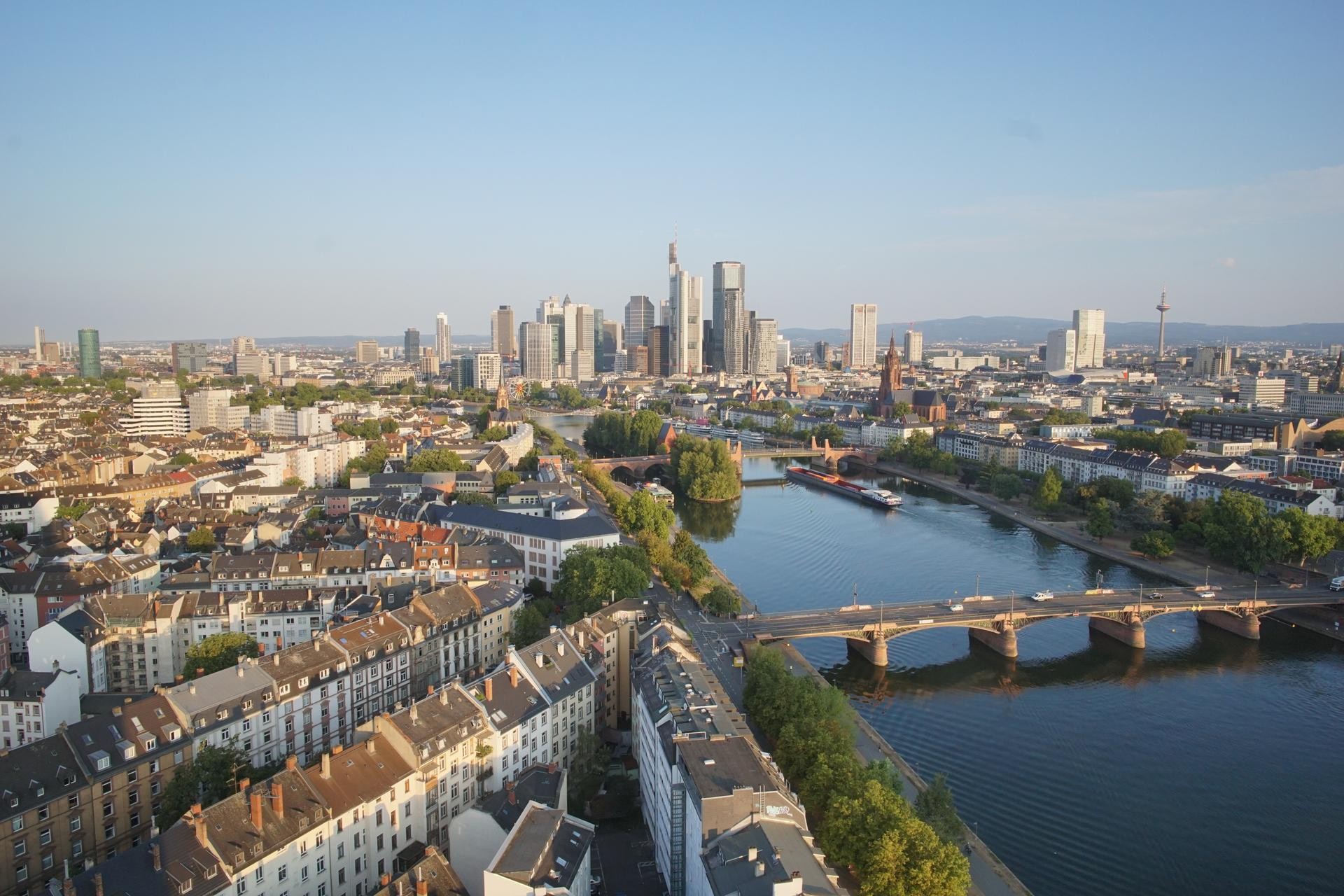 Archiv Foto Webcam Panoramablick auf die Skyline Frankfurt