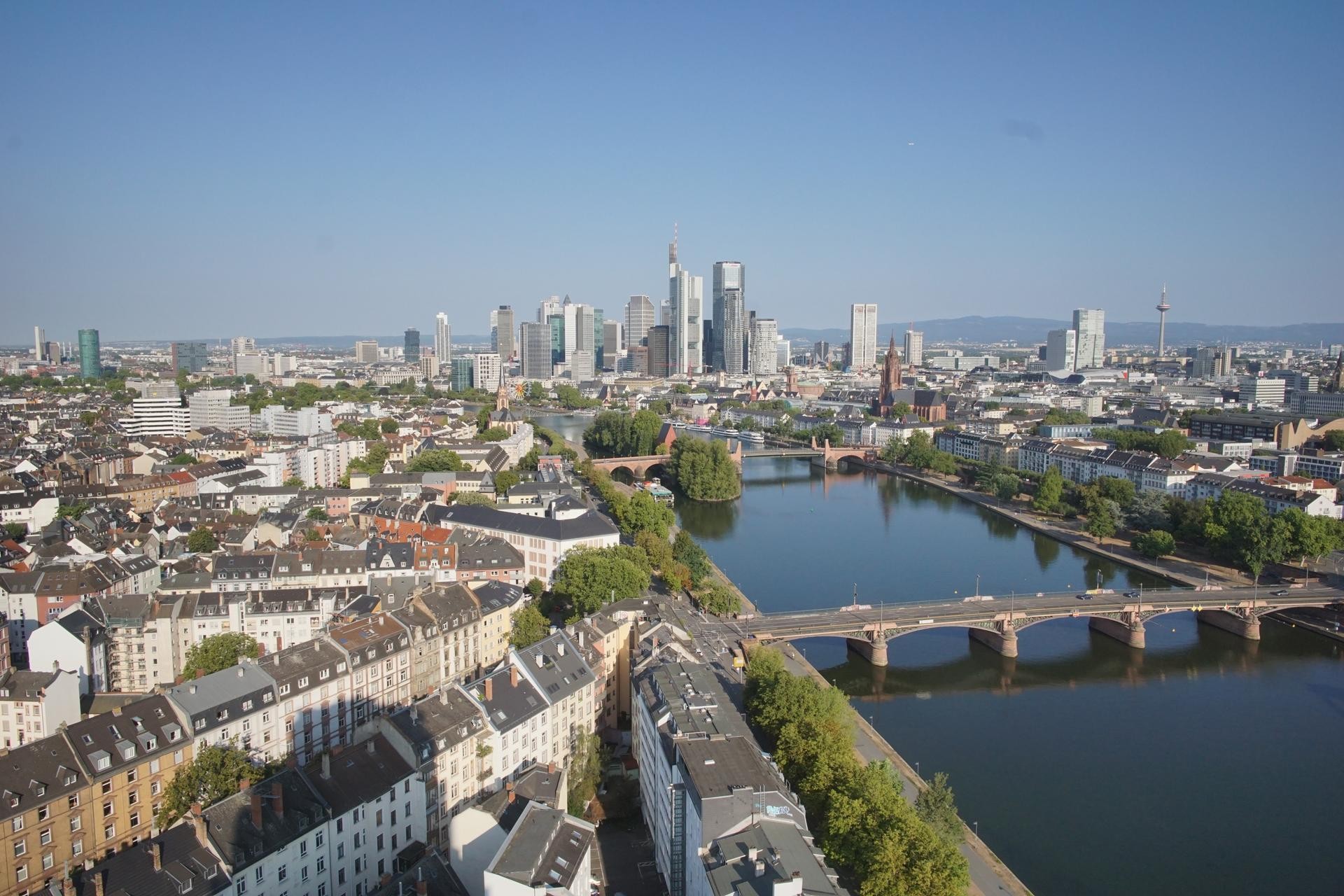 Archiv Foto Webcam Panoramablick auf die Skyline Frankfurt