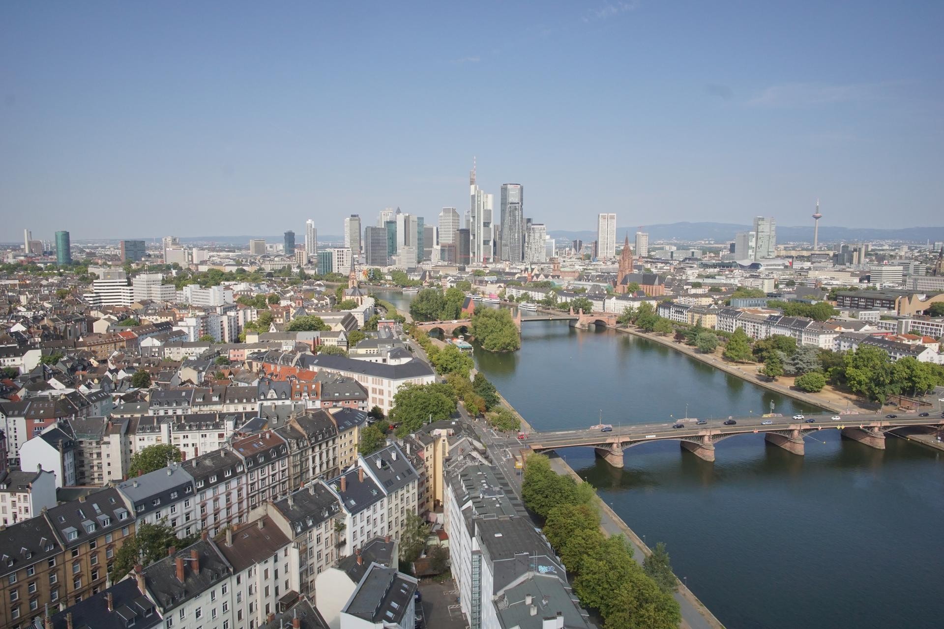 Archiv Foto Webcam Panoramablick auf die Skyline Frankfurt